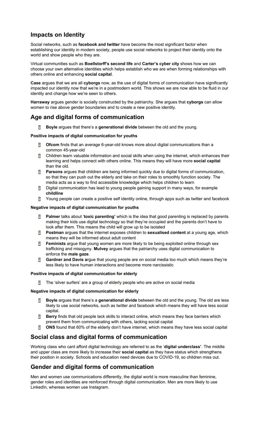 Globalisation and Digital Communications
Problems defining globalisation
It occurs everywhere at once
It's a positive process
It leads to so