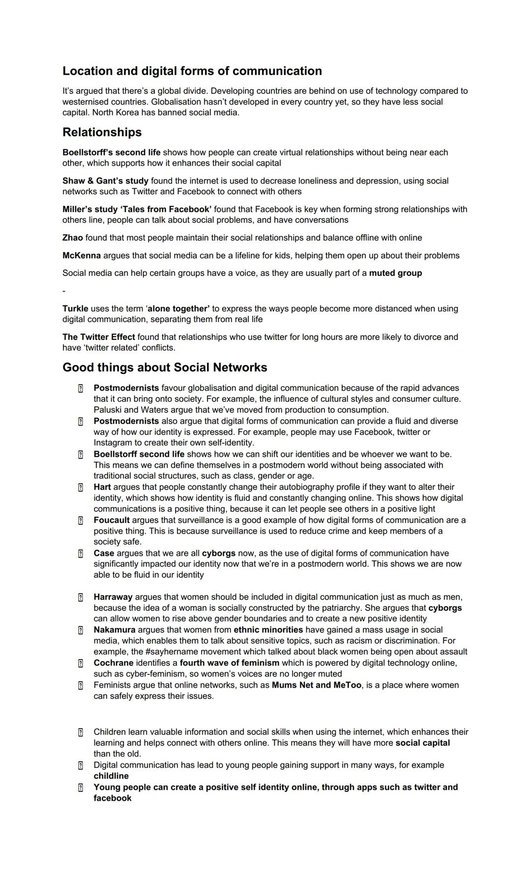 Globalisation and Digital Communications
Problems defining globalisation
It occurs everywhere at once
It's a positive process
It leads to so