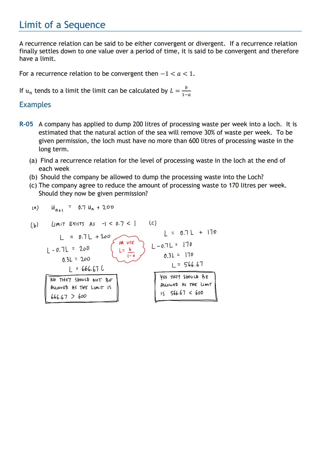 HIGHER MATHS
Recurrence Relations
Notes with Examples
Mr Miscandlon
Gw13miscandlondavid@glow.sch.uk What is a Recurrence Relation?
A recurre