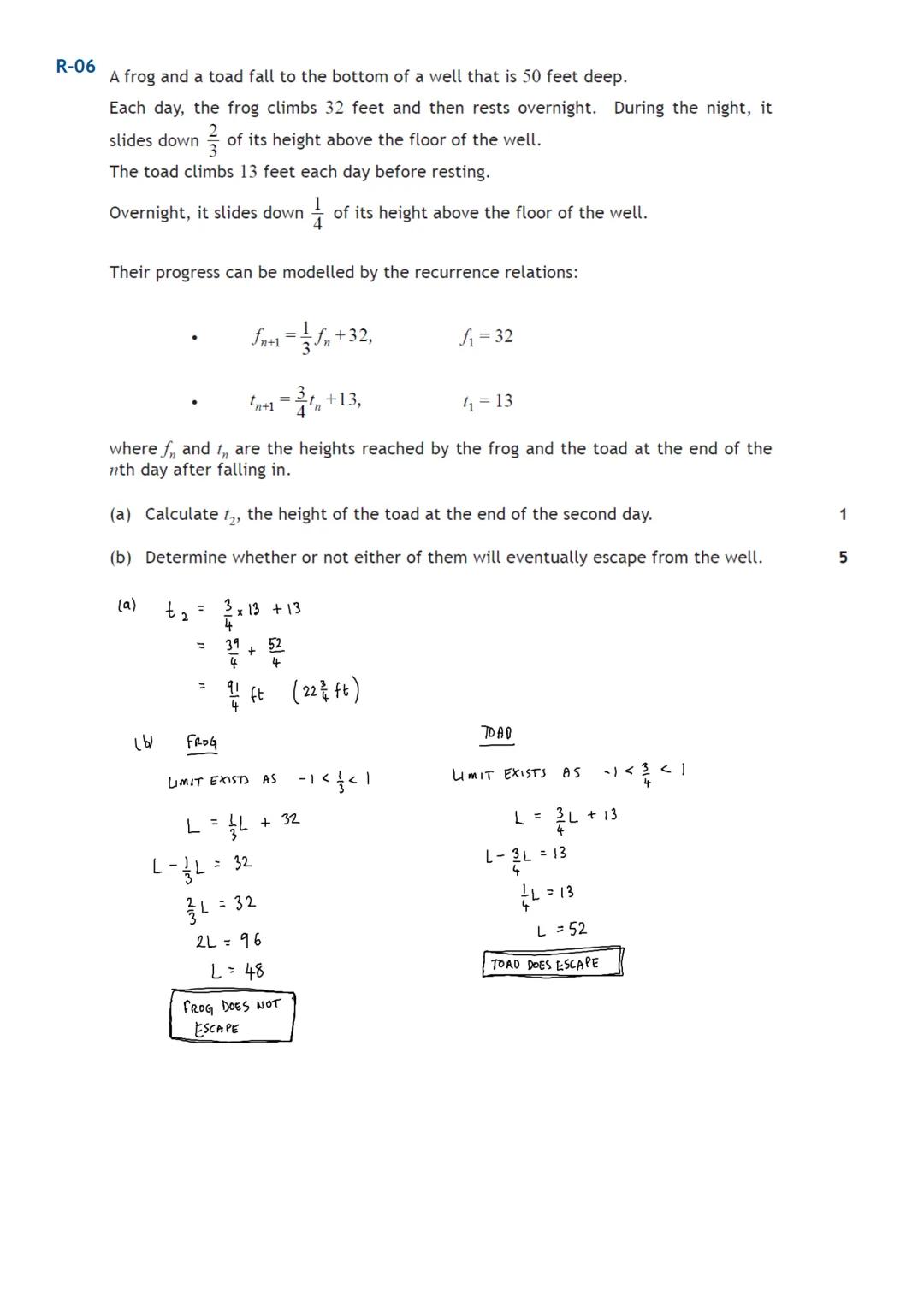 HIGHER MATHS
Recurrence Relations
Notes with Examples
Mr Miscandlon
Gw13miscandlondavid@glow.sch.uk What is a Recurrence Relation?
A recurre