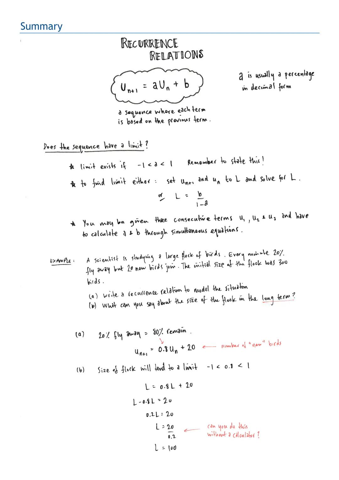 HIGHER MATHS
Recurrence Relations
Notes with Examples
Mr Miscandlon
Gw13miscandlondavid@glow.sch.uk What is a Recurrence Relation?
A recurre