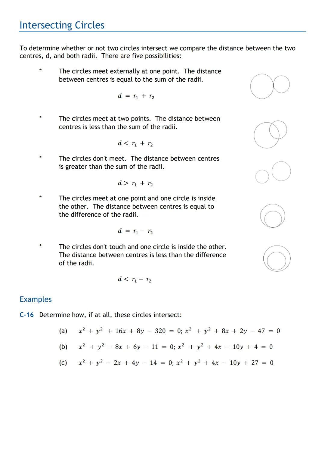 HIGHER MATHS
Circle
Notes with Examples
Mr Miscandlon
Gw13miscandlondavid@glow.sch.uk Equation of a Circle with Centre (a, b)
The equation o
