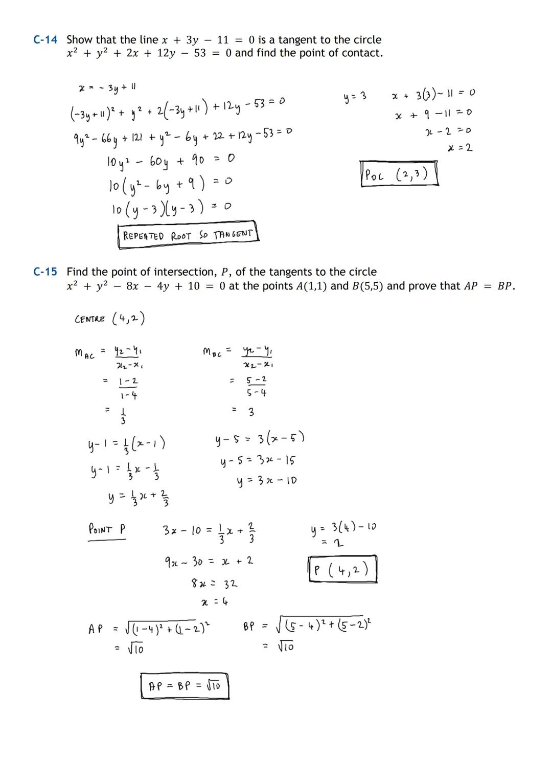 HIGHER MATHS
Circle
Notes with Examples
Mr Miscandlon
Gw13miscandlondavid@glow.sch.uk Equation of a Circle with Centre (a, b)
The equation o