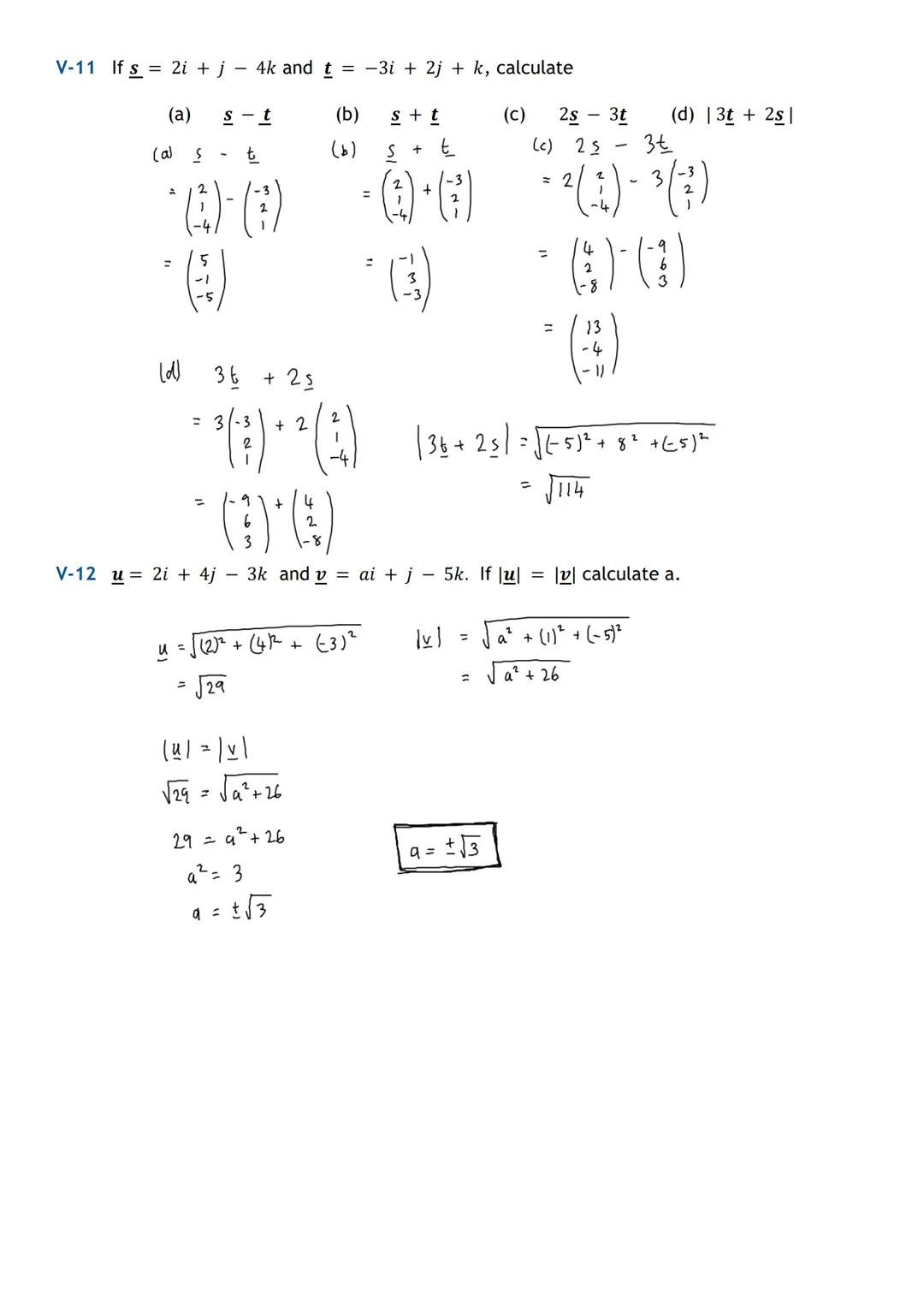 # HIGHER MATHS
Vectors
Notes with Examples
Mr Miscandlon
Gw13miscandlondavid@glow.sch.uk # Recap on National 5 Vectors
A vector has both