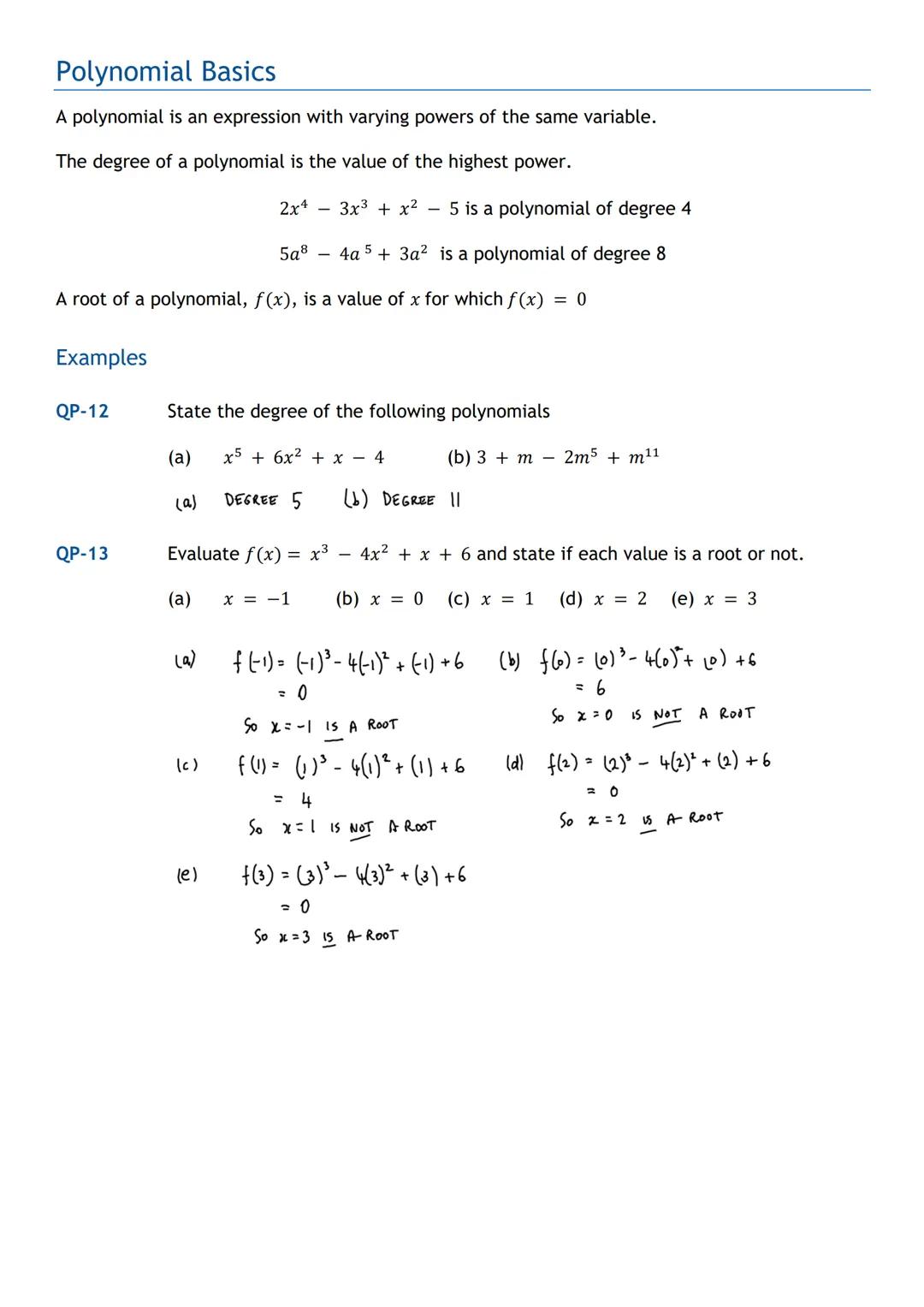 HIGHER MATHS
Quadratics & Polynomials
Notes with Examples
Mr Miscandlon
Gw13miscandlondavid@glow.sch.uk Completing the Square
Any quadratic