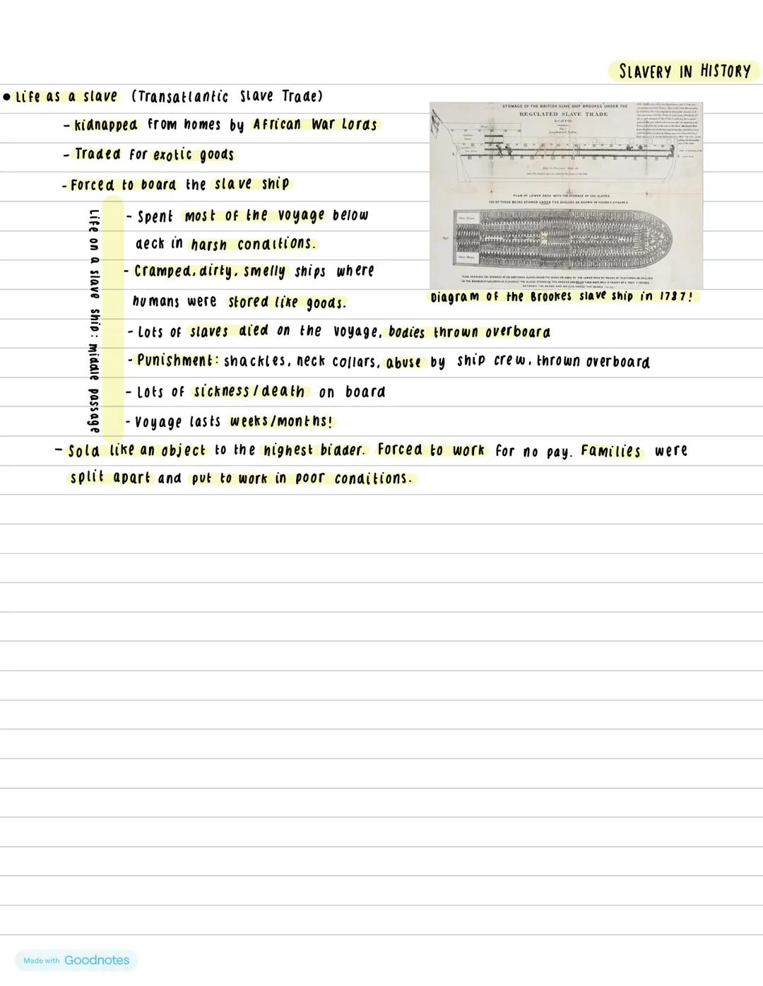 # Slavery in History
The Transatlantic Slave Trade
โข The transatlantic slave trade was the largest forced migration in history.
- Forced mig