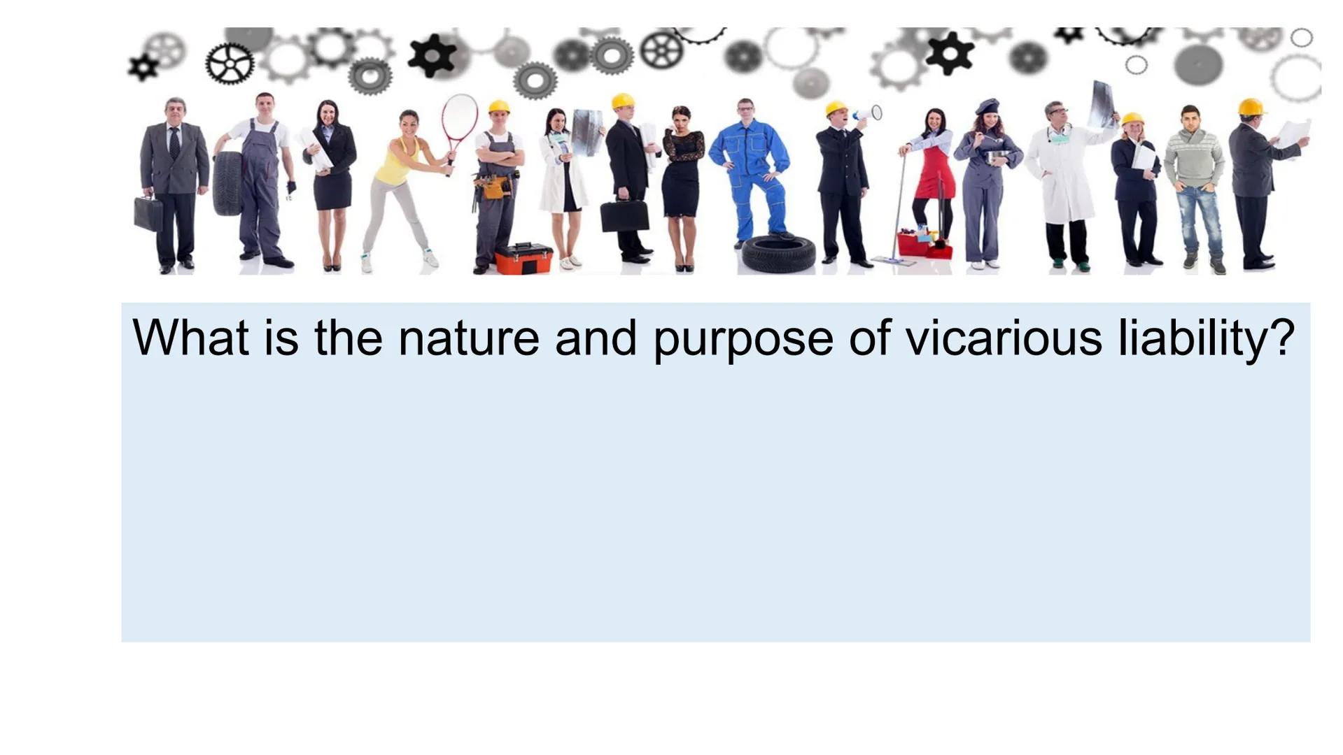 VICARIOUS
LIABILITY VICARIOUS LIABILITY
EMPLOYERS BEING LIABLE FOR
THE ACTIONS OF EMPLOYEES Vicarious Liability
From the specification:
Vica