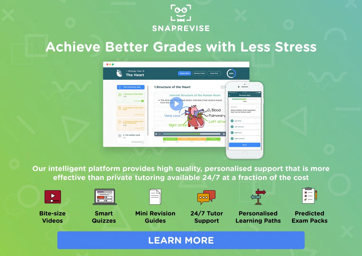 5007
Lud
SNAPREVISE
THE ULTIMATE
A-LEVEL EDEXCEL CHEMISTRY
CHEATSHEET PACK
D Гоо
Lud
SNAPREVISE
Achieve Better Grades with Less Stress
< Bio