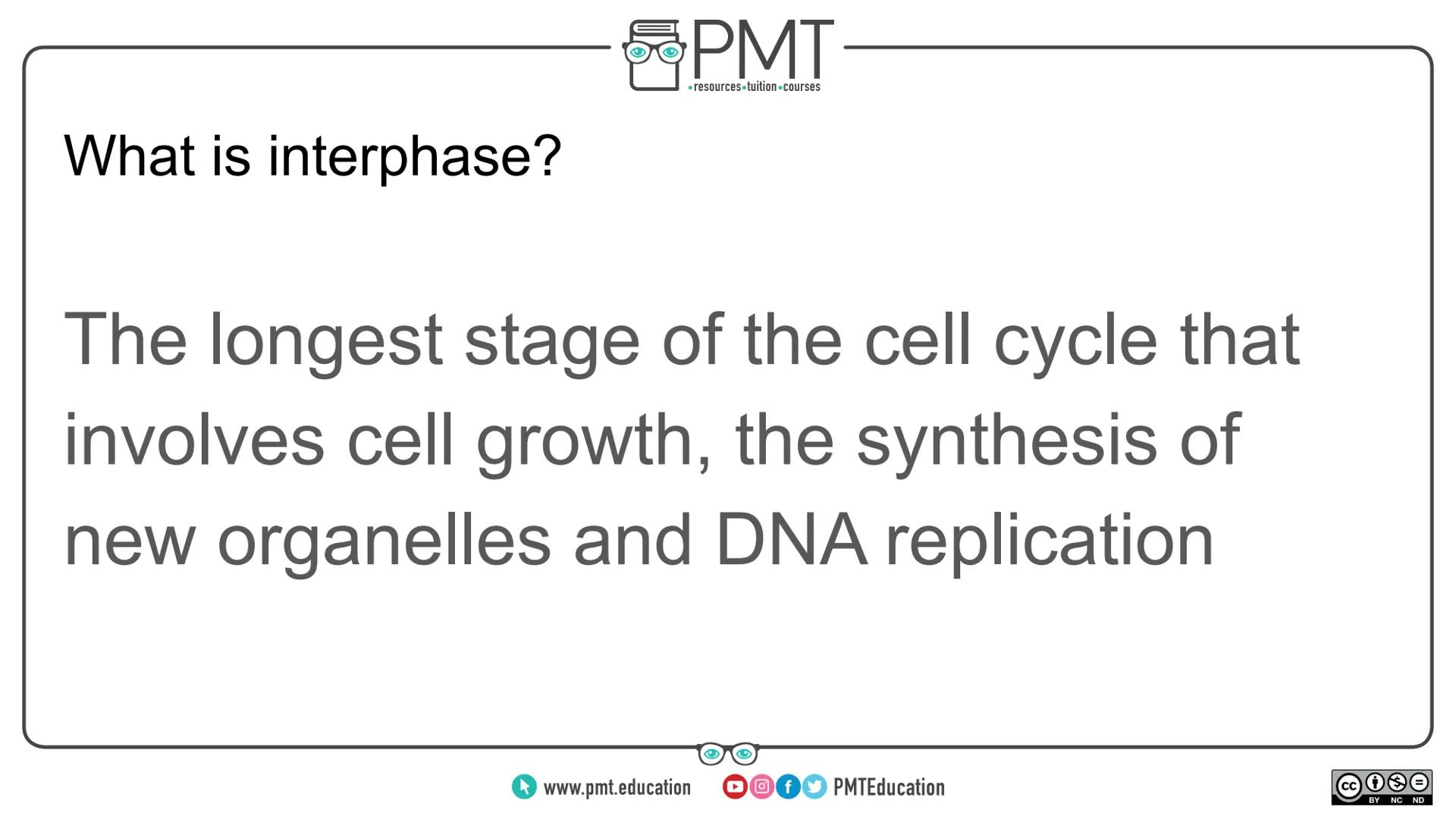 PMT
โซresources.tuition.courses
Edexcel Biology GCSE
Topics 2.1 to 2.9 - Cell division and
growth
Flashcards
This work by PMT Education is li