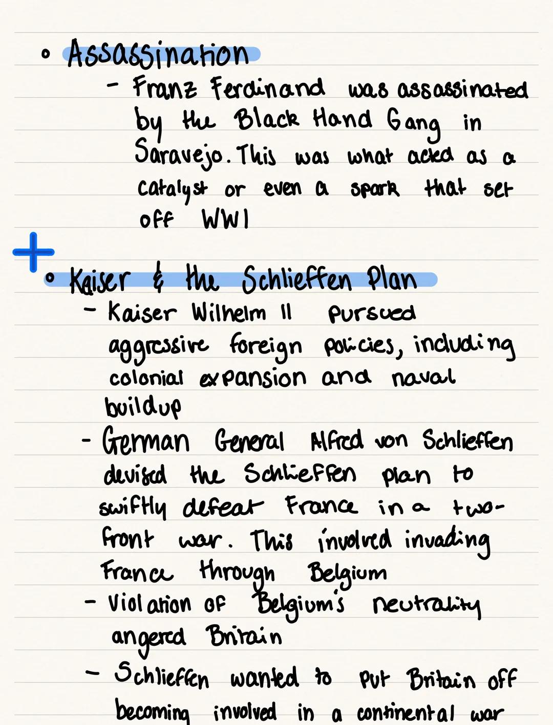 # CAUSES OF WWI
long term
- Militarism - the belief that a country should maintain a strong
millitary capability and be prepared to use