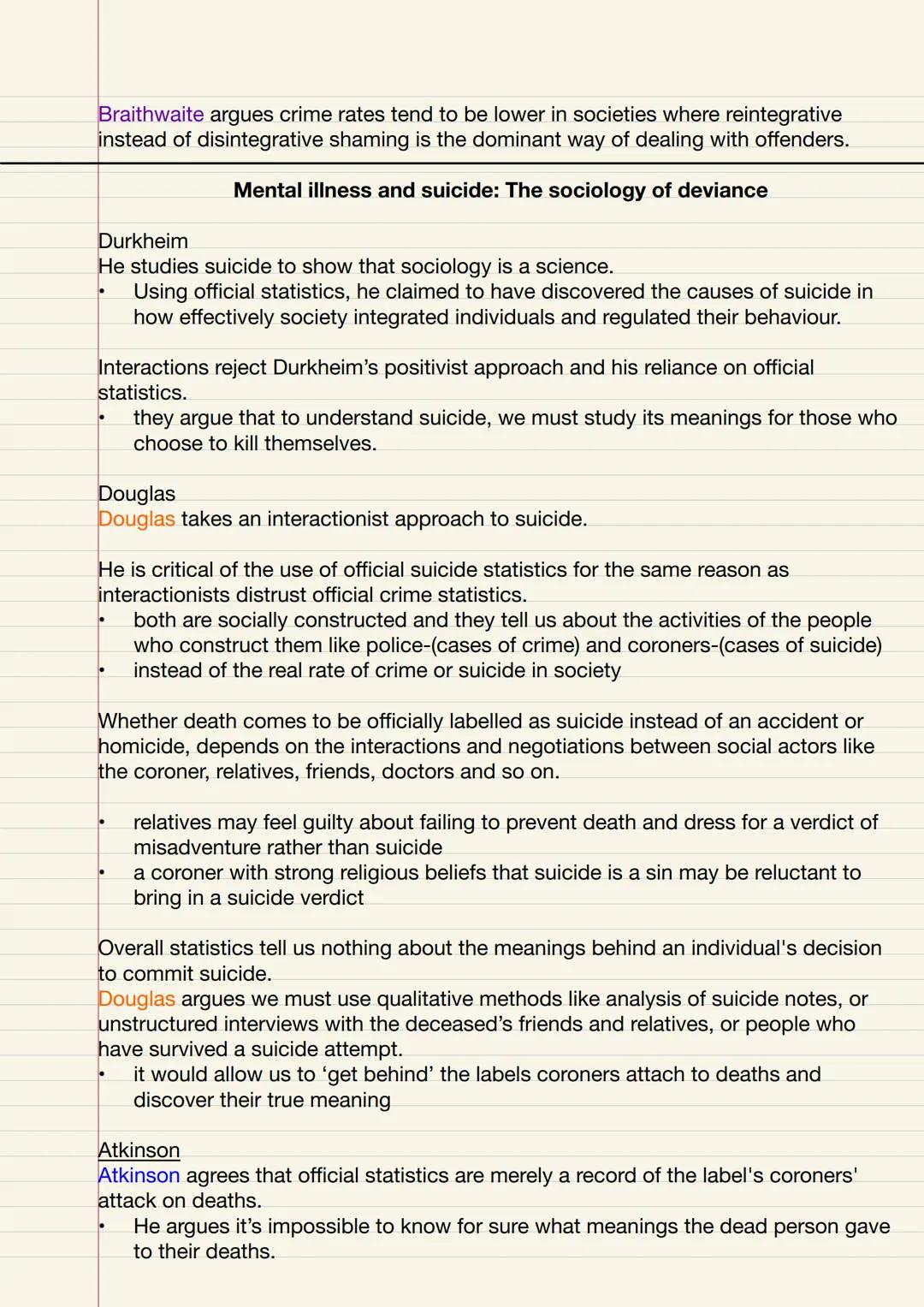 Interactionism/Labelling theory
the social construction of crime
Labelling theorists are interested in how and why certain acts come to be d