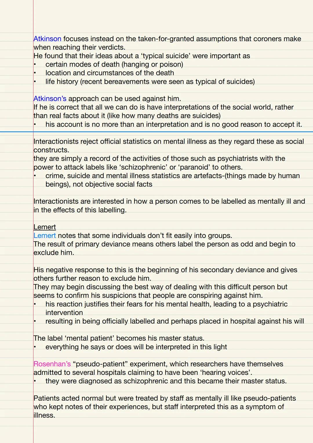 Interactionism/Labelling theory
the social construction of crime
Labelling theorists are interested in how and why certain acts come to be d