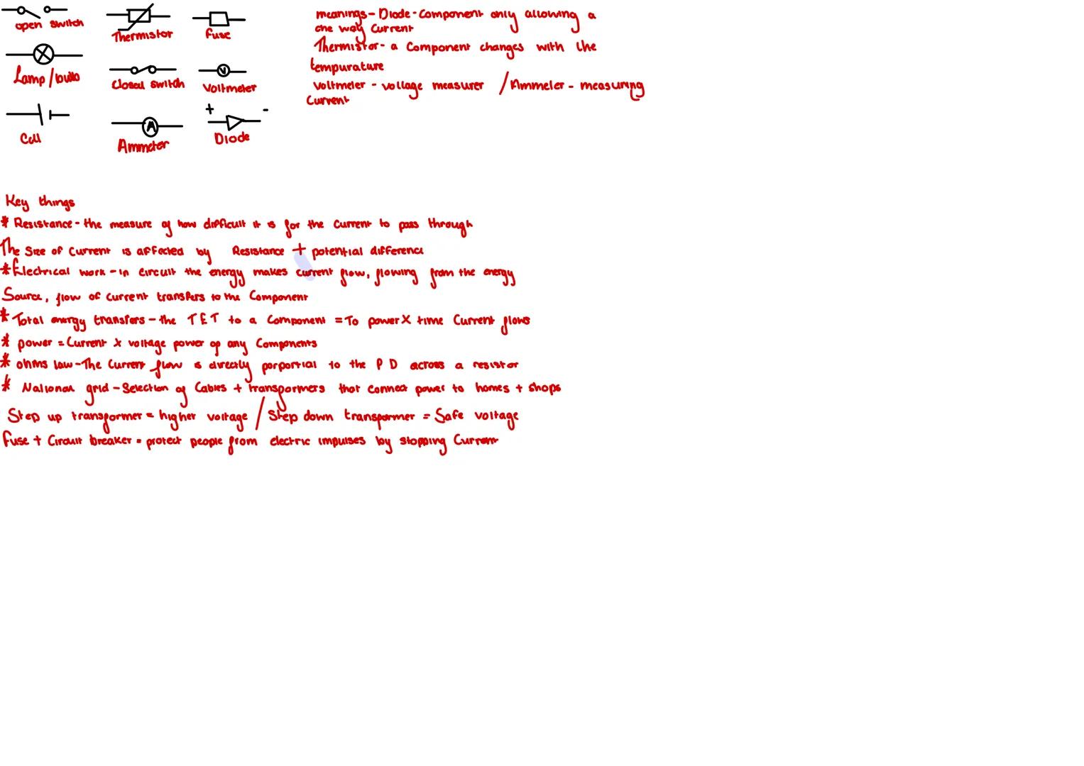 G
N
G
N
G
5
Ο
5
5
T
E
S
G
N
T
G
E
S
T
E
N
G
5
5
5
T
T
T # Electricity
* Circuit diagrams
AJ
Open Switch
3)
c)
Thermastor
Lamp
0)
E)
F)
Close