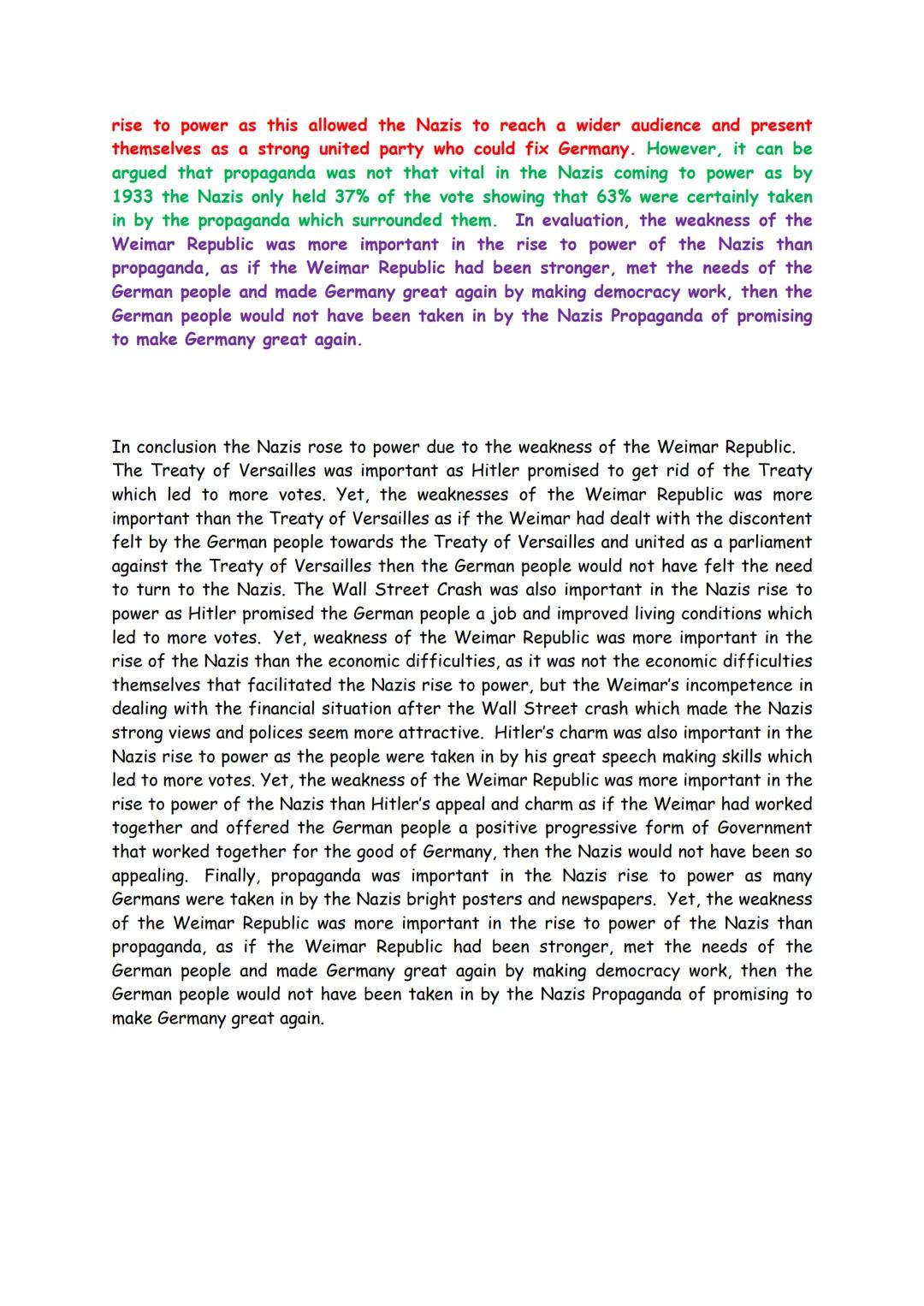 To what extent did the Nazis rise to power due to hatred towards the Treaty of
Versailles? 22
22/22
After the failed Munich Putsch of 1923,