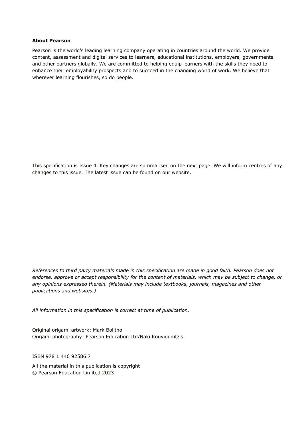 ? Pearson
Edexcel
GCSE (9-1)
History
Specification
Pearson Edexcel Level 1/Level 2 GCSE (9-1) in History (1H10)
First teaching from Septembe