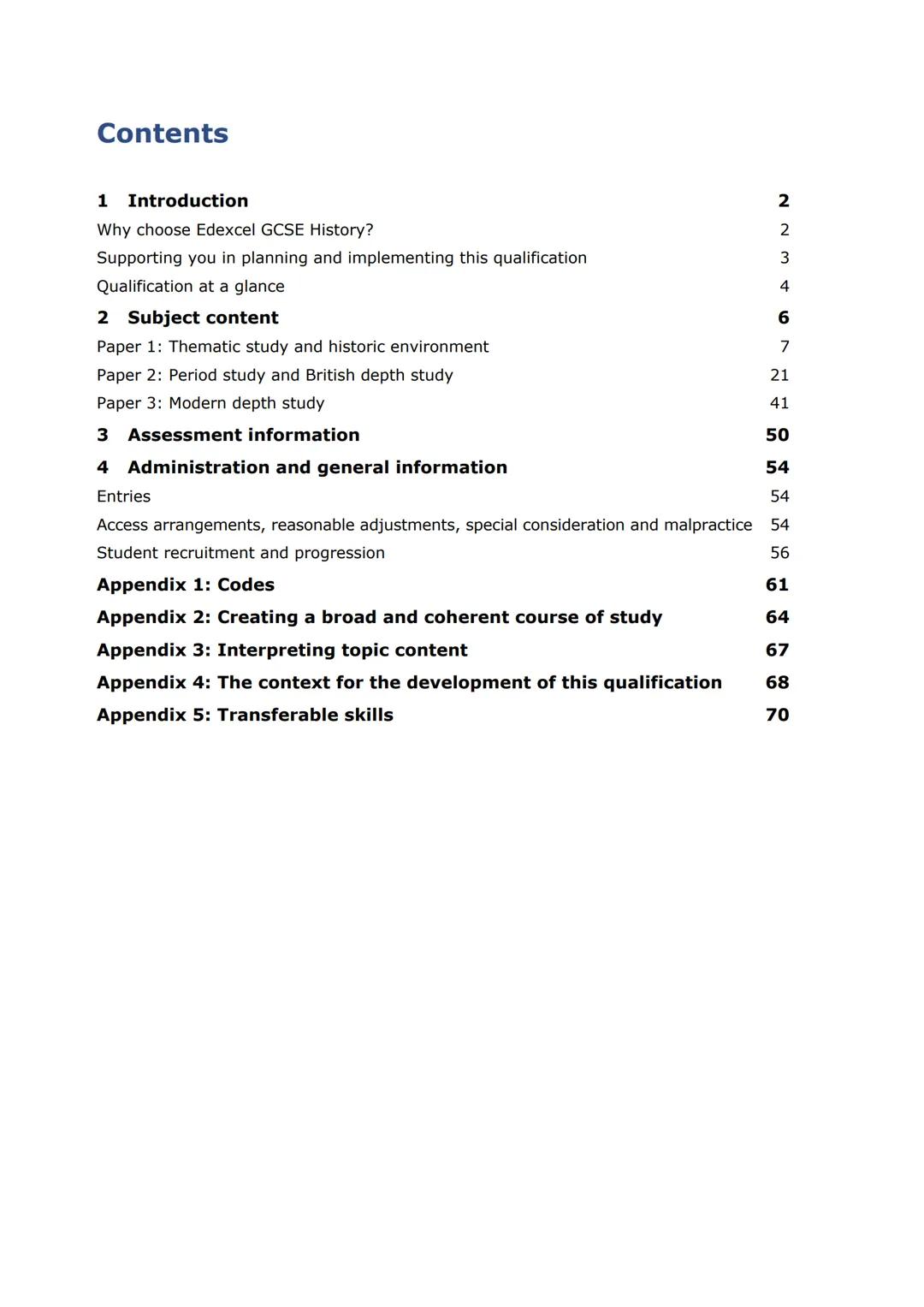 ? Pearson
Edexcel
GCSE (9-1)
History
Specification
Pearson Edexcel Level 1/Level 2 GCSE (9-1) in History (1H10)
First teaching from Septembe