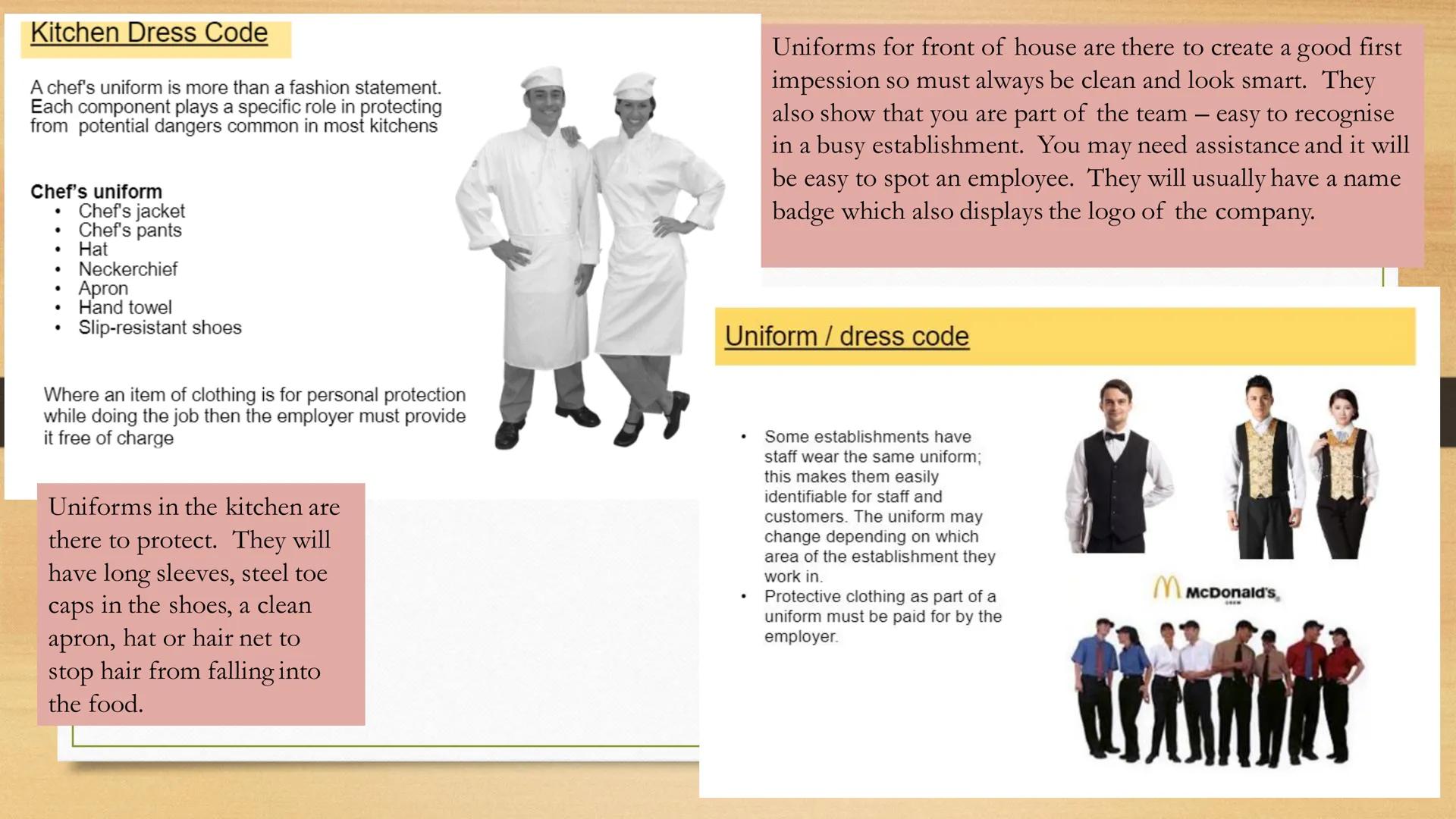 Staff structure in a Hotel
Job roles
The head bar
person will run the
bar, complete rotas
for staff and be
responsible for
ordering stock an