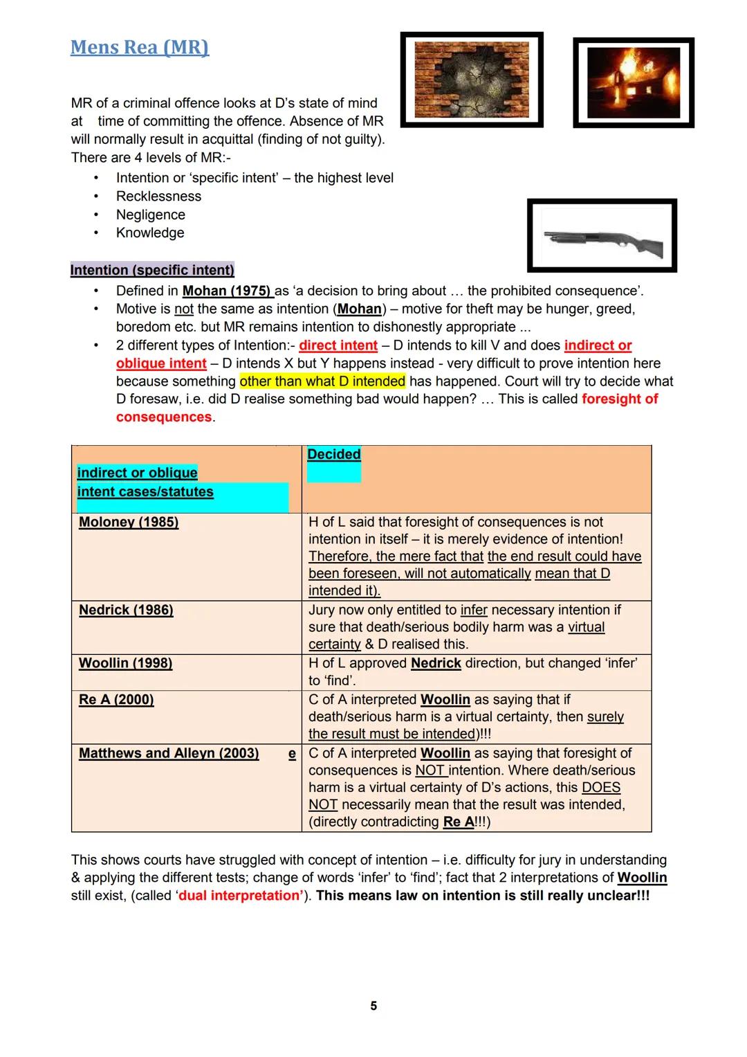 CONTENTS PAGE
Actus Reus
3
Mens Rea (MR)
5
Strict Liability
7
Murder
8
Attempts
10
Involuntary Manslaughter (IM)
12
Diminished Responsibilit