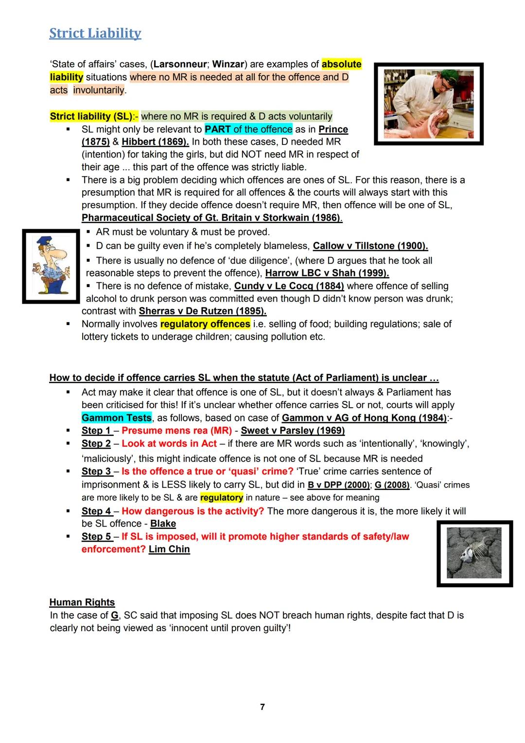 CONTENTS PAGE
Actus Reus
3
Mens Rea (MR)
5
Strict Liability
7
Murder
8
Attempts
10
Involuntary Manslaughter (IM)
12
Diminished Responsibilit