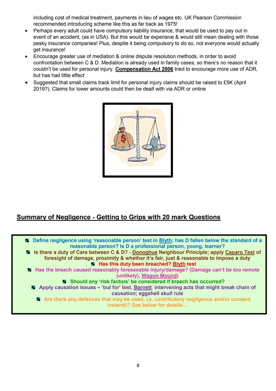 Contents
Rules & Theory of Law of Tort.
Liability in Tort of Negligence (Neg).
Defences to Negligence Claim..
Occupier's Liability..
Remedie