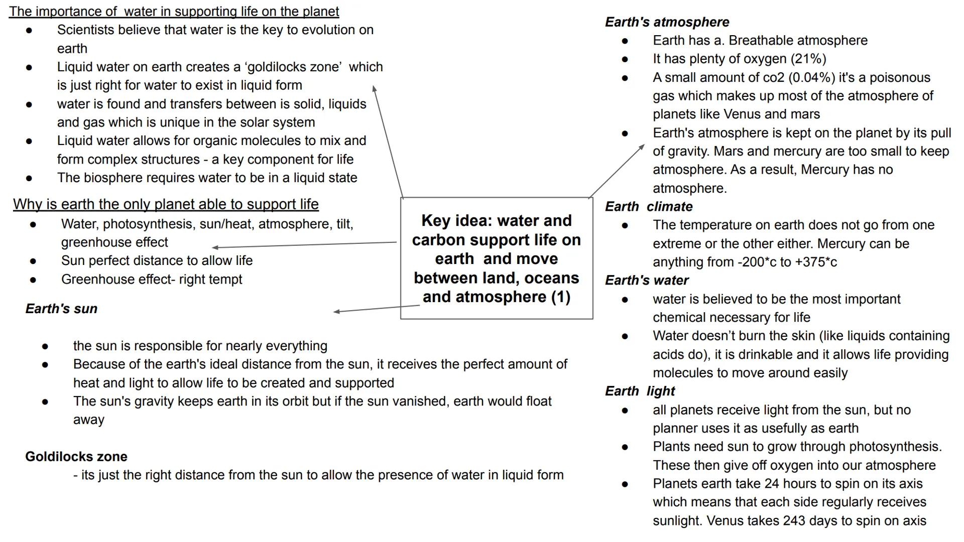 Earth Life Support System
Water and Carbon cycle Water Cycle
Clauds
-Condensaton
11-1)/Precipitation
Low Pressure
Ocean
evapouration
high pr