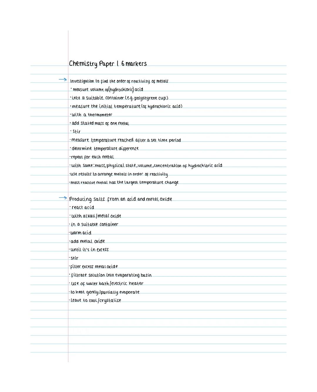 All past GCSE chemistry paper 1 combined science higher 6 markers ( aqa trilogy)