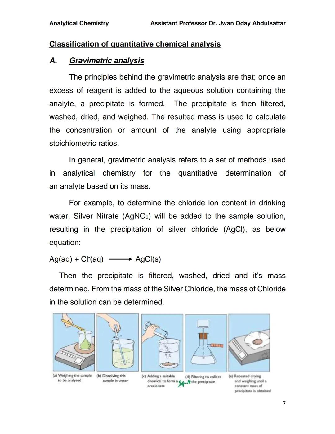 Analytical Chemistry
Assistant Professor Dr. Jwan Oday Abdulsattar
Analytical Chemistry
Written by Dr. Jwan Oday Abdulsattar
Mathematical pr