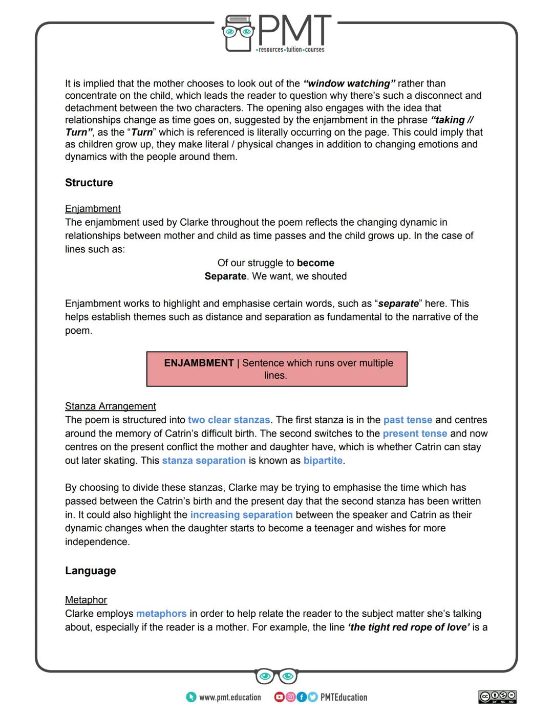 PMT
⚫resources.tuition-courses
Edexcel English Literature GCSE
Poetry: Conflict Collection
Catrin Gillian Clarke
This work by PMT Education