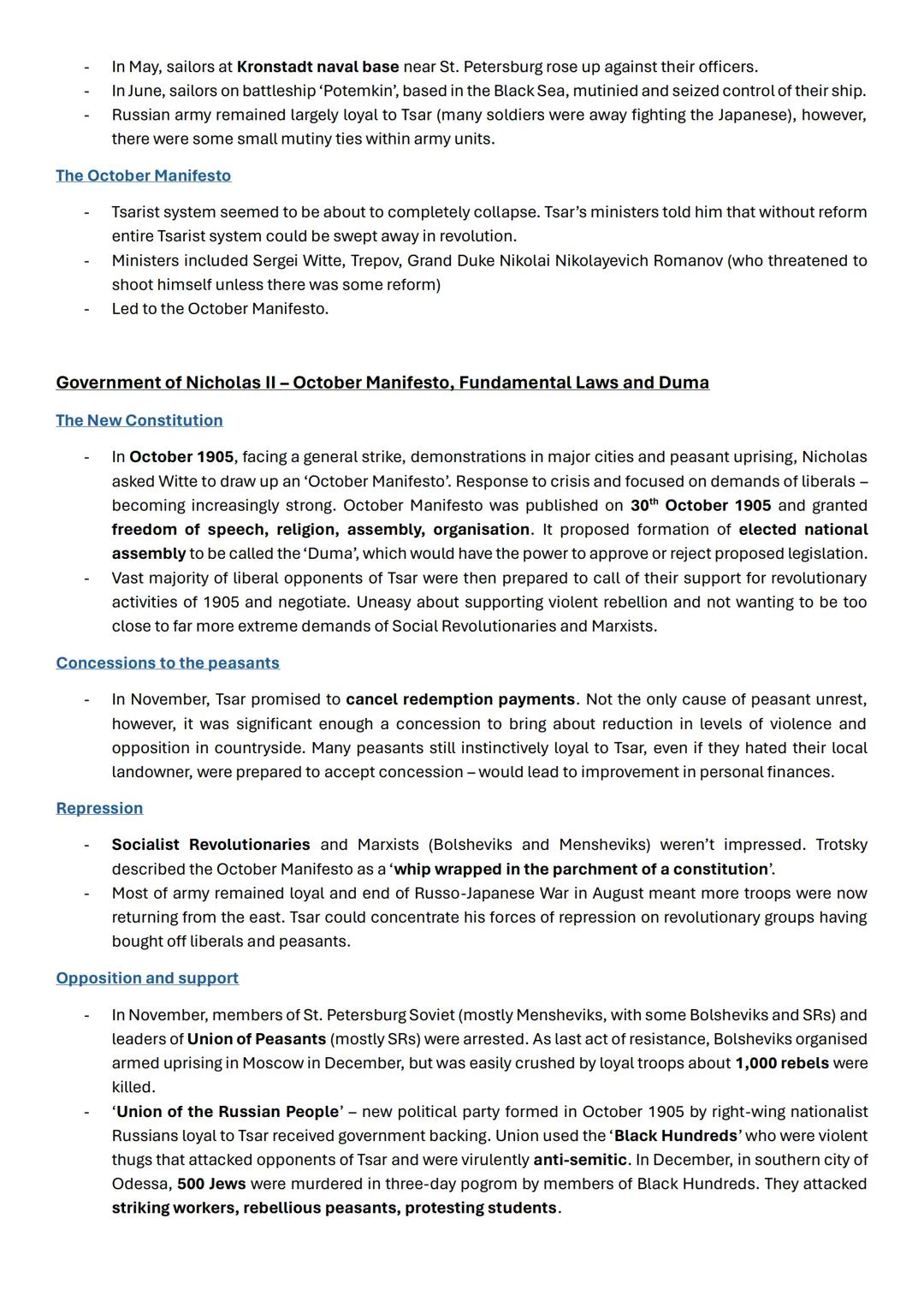 Political Authority and Government of Nicholas II 1894-1905
How was Russia governed? How did political authority change and develop?
SPECIFI