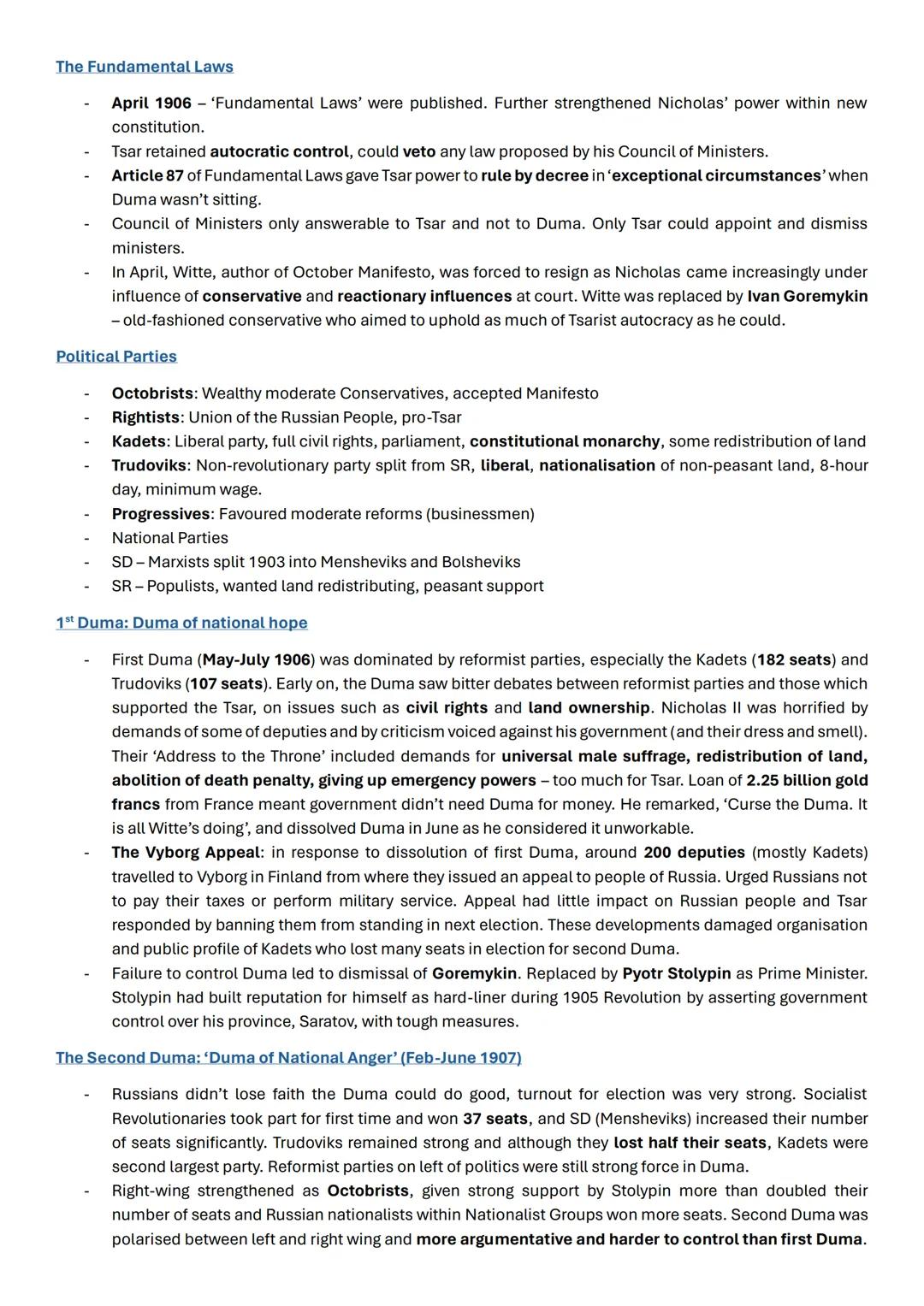 Political Authority and Government of Nicholas II 1894-1905
How was Russia governed? How did political authority change and develop?
SPECIFI