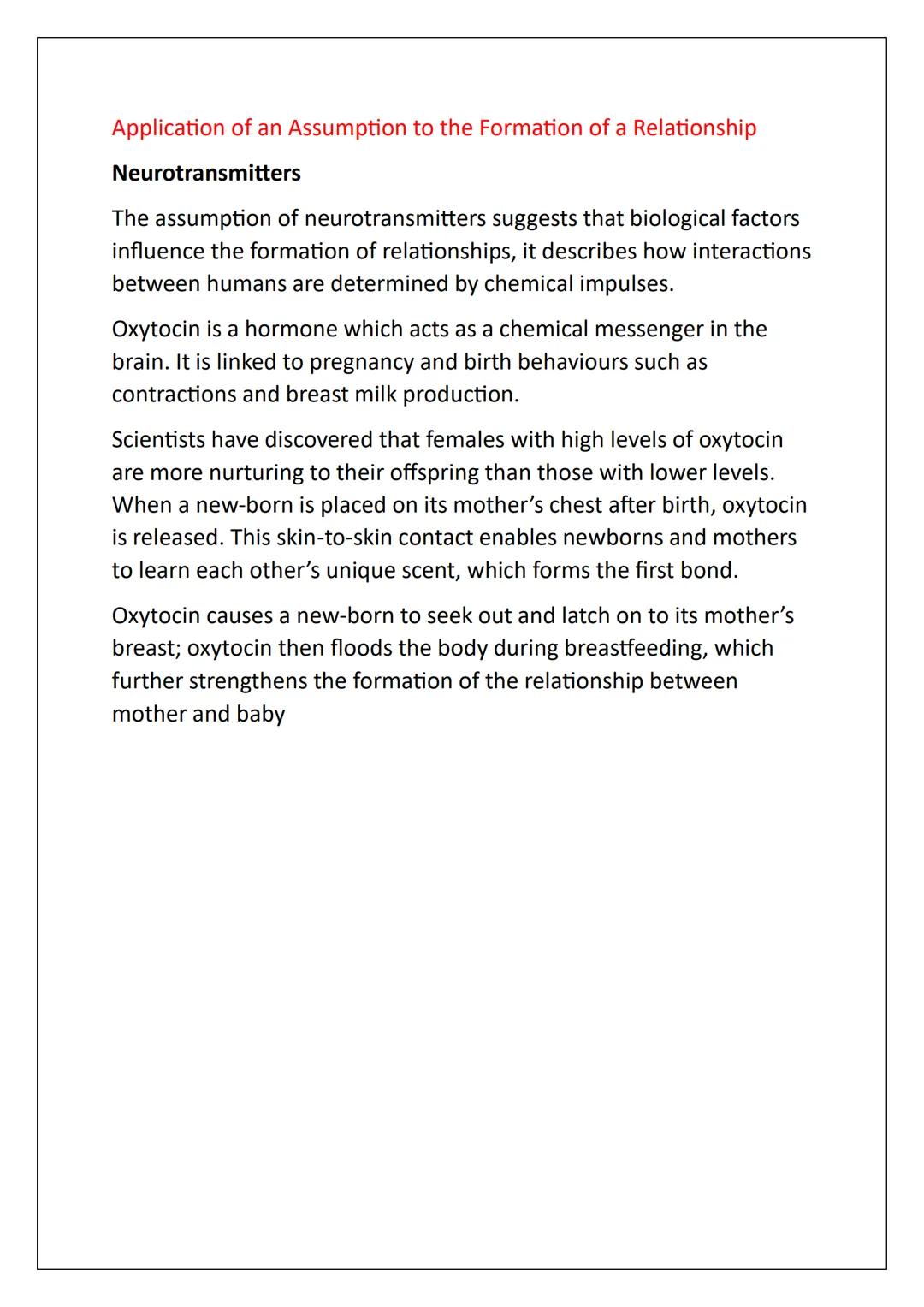 AS Psychology:
Biological Approach
Notes Assumptions
Assumption 1: Evolutionary Influences
Evolutionary psychologists explain human behaviou