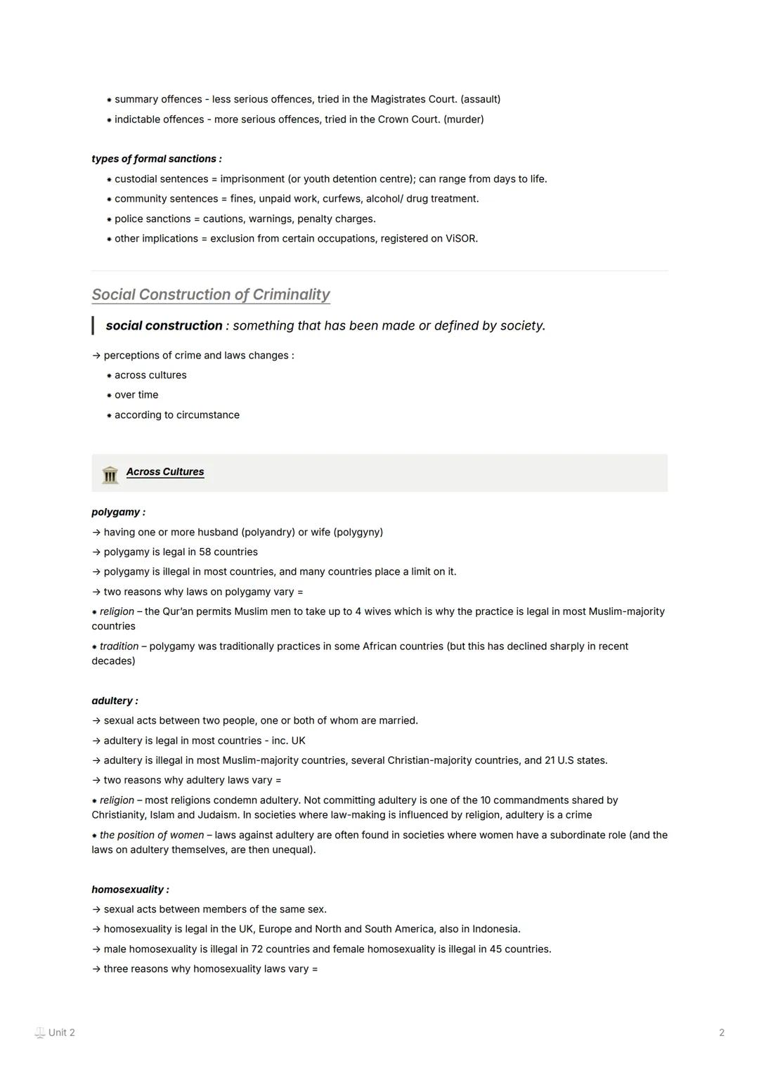 Unit 2
AC 1
Unit 2
Norms, Values and Moral Codes
norms: expected behaviours, actions, and choices within a specified space/ society - e.g. p