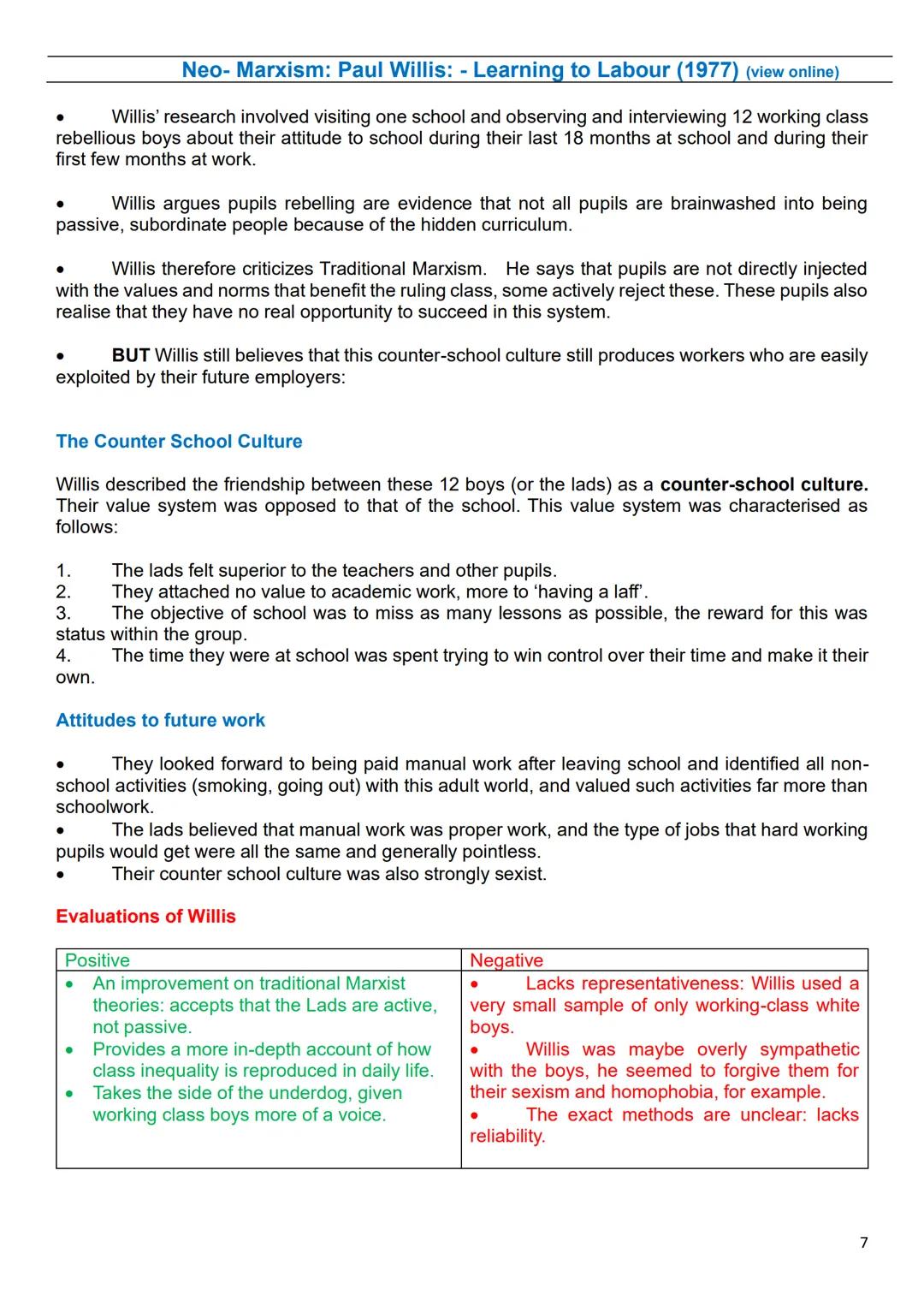 ReviseSociology.com
For more revision resources, including
access to live online A-level sociology
tuition and revision please visit
ReviseS
