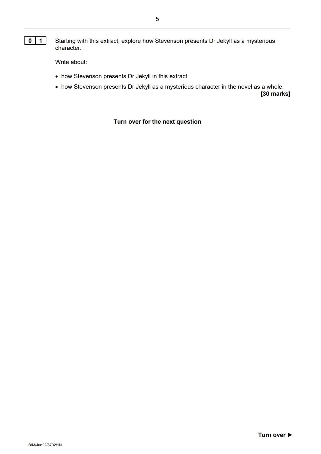 AQA
GCSE
ENGLISH LITERATURE
Paper 1N 19th-century novel
Time allowed: 50 minutes
Materials
For this paper you must have:
⚫an AQA 12-page ans