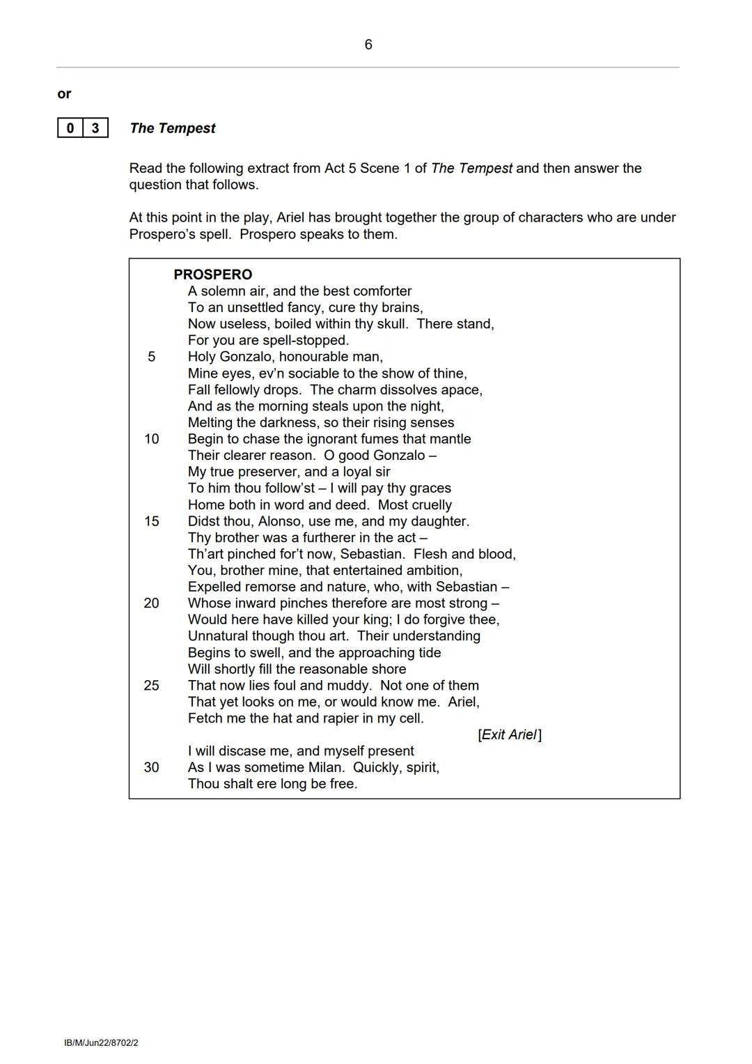 AQA
GCSE
ENGLISH LITERATURE
Paper 2 Shakespeare and unseen poetry
Time allowed: 1 hour 45 minutes
Materials
For this paper you must have:
⚫a