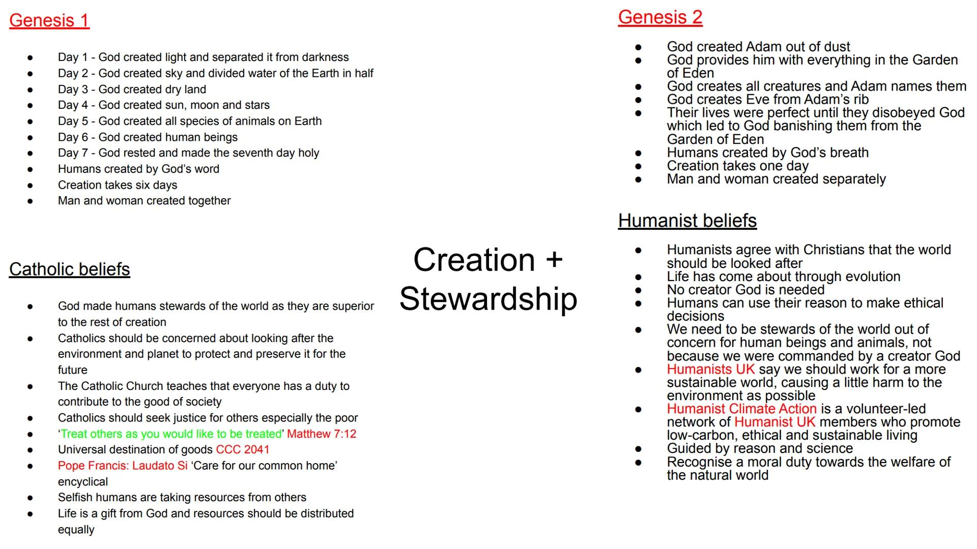 1.1 Origins and Meaning Origins and Meaning - Key Concepts
Origins and Meaning - Key Concepts
Creation ex nihilo
Evolution
creation out of n