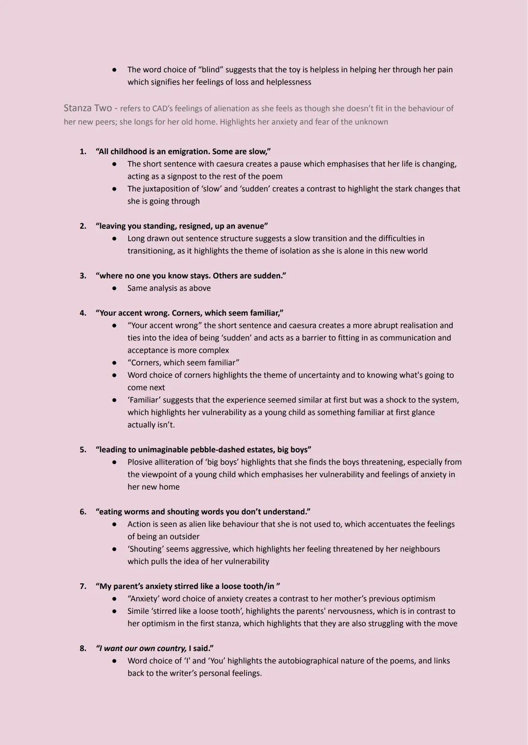 Carol Ann Duffy Poetry - Higher English TA Originally
Poetic Structure
The poem 'Originally' by Carol Ann Duffy has a regular 3 stanza, 8-li