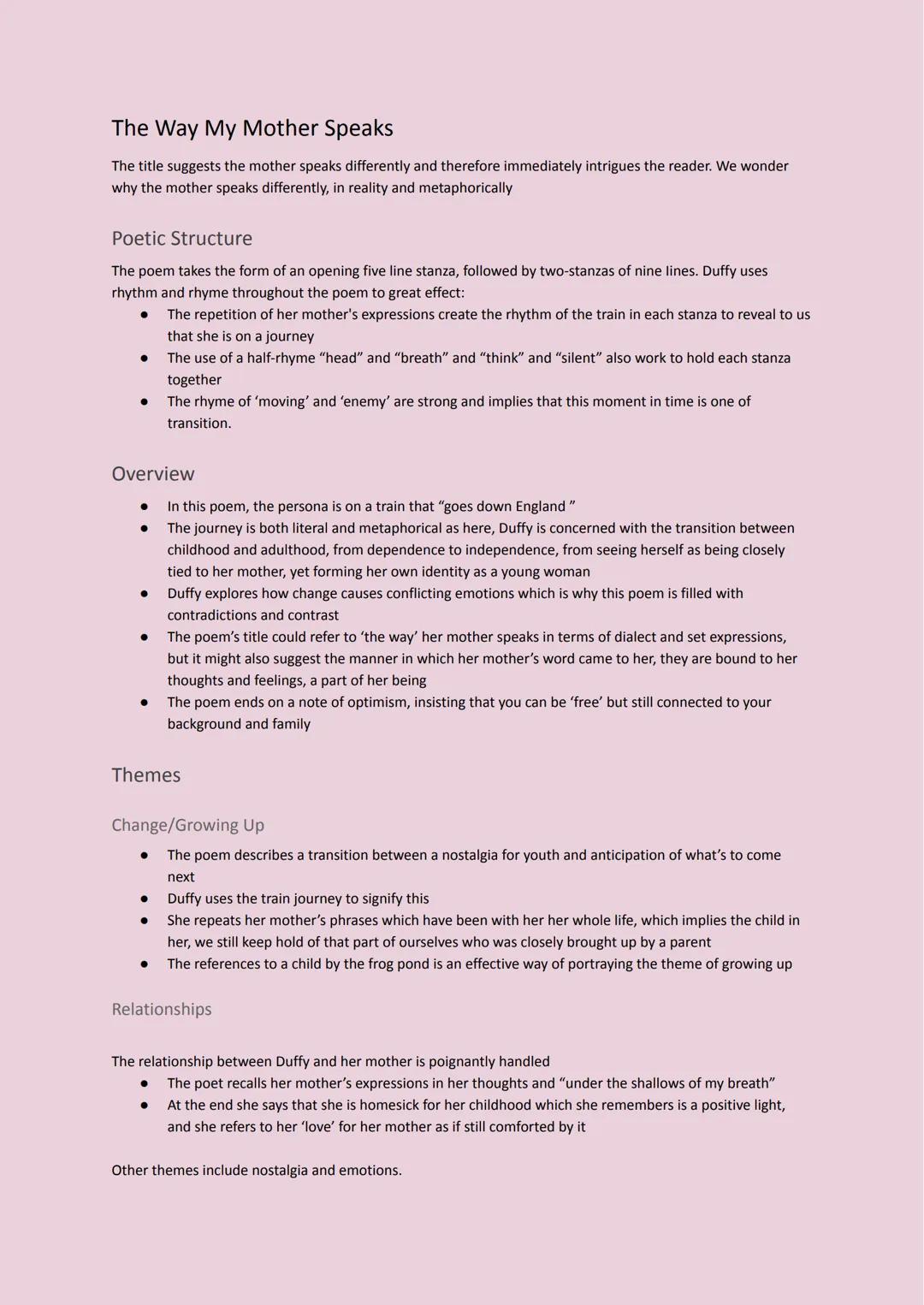 Carol Ann Duffy Poetry - Higher English TA Originally
Poetic Structure
The poem 'Originally' by Carol Ann Duffy has a regular 3 stanza, 8-li