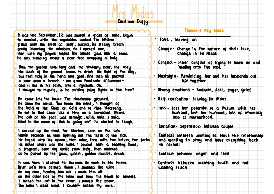 Mrs Midas by Carol Ann Duffy