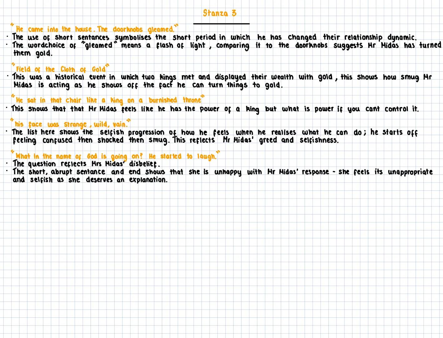 Mrs Midas
Carol ann Duffy
It was late September .I'd just poured a glass of wine, begun
to unwind, while the vegetables cooked. The kitchen