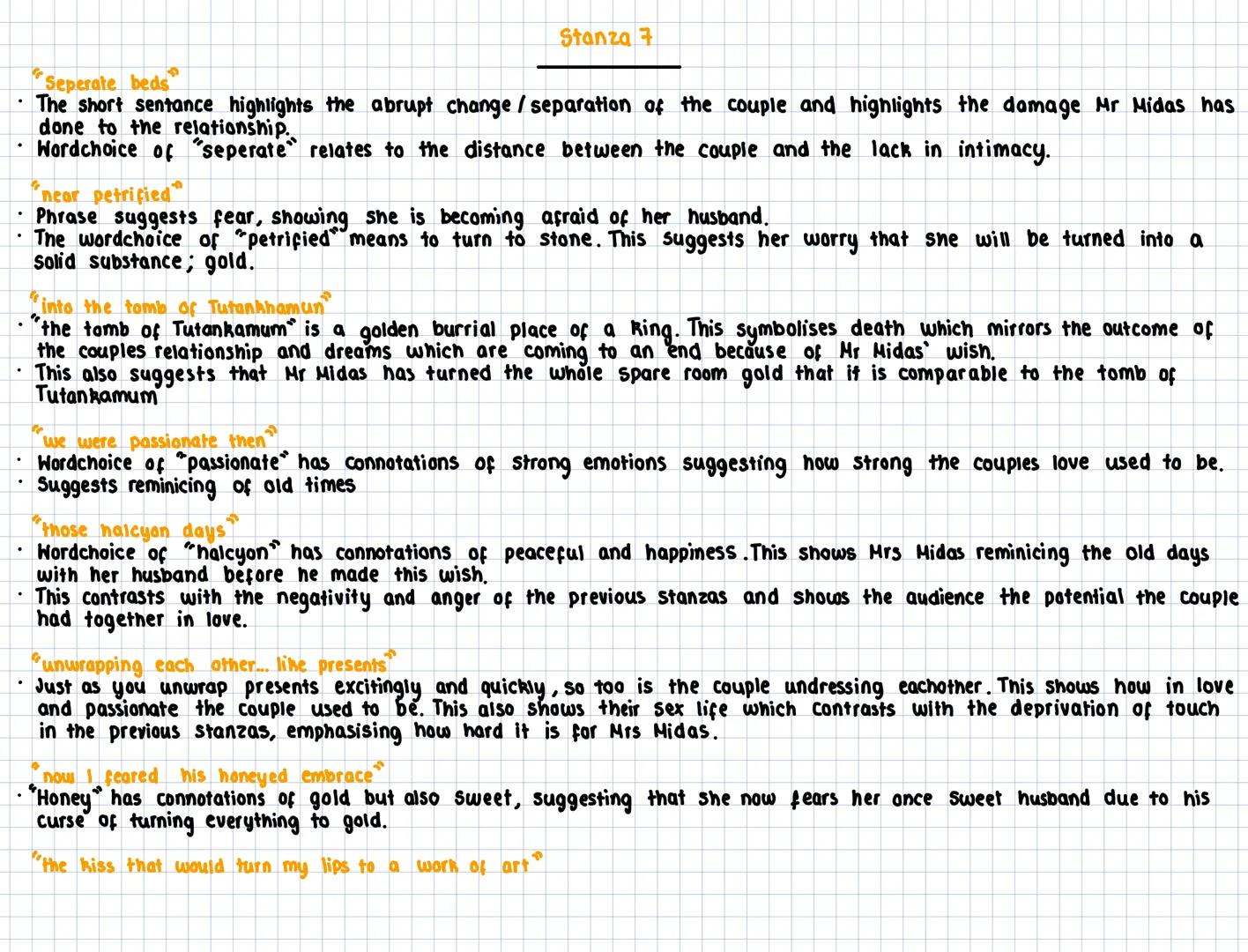 Mrs Midas
Carol ann Duffy
It was late September .I'd just poured a glass of wine, begun
to unwind, while the vegetables cooked. The kitchen