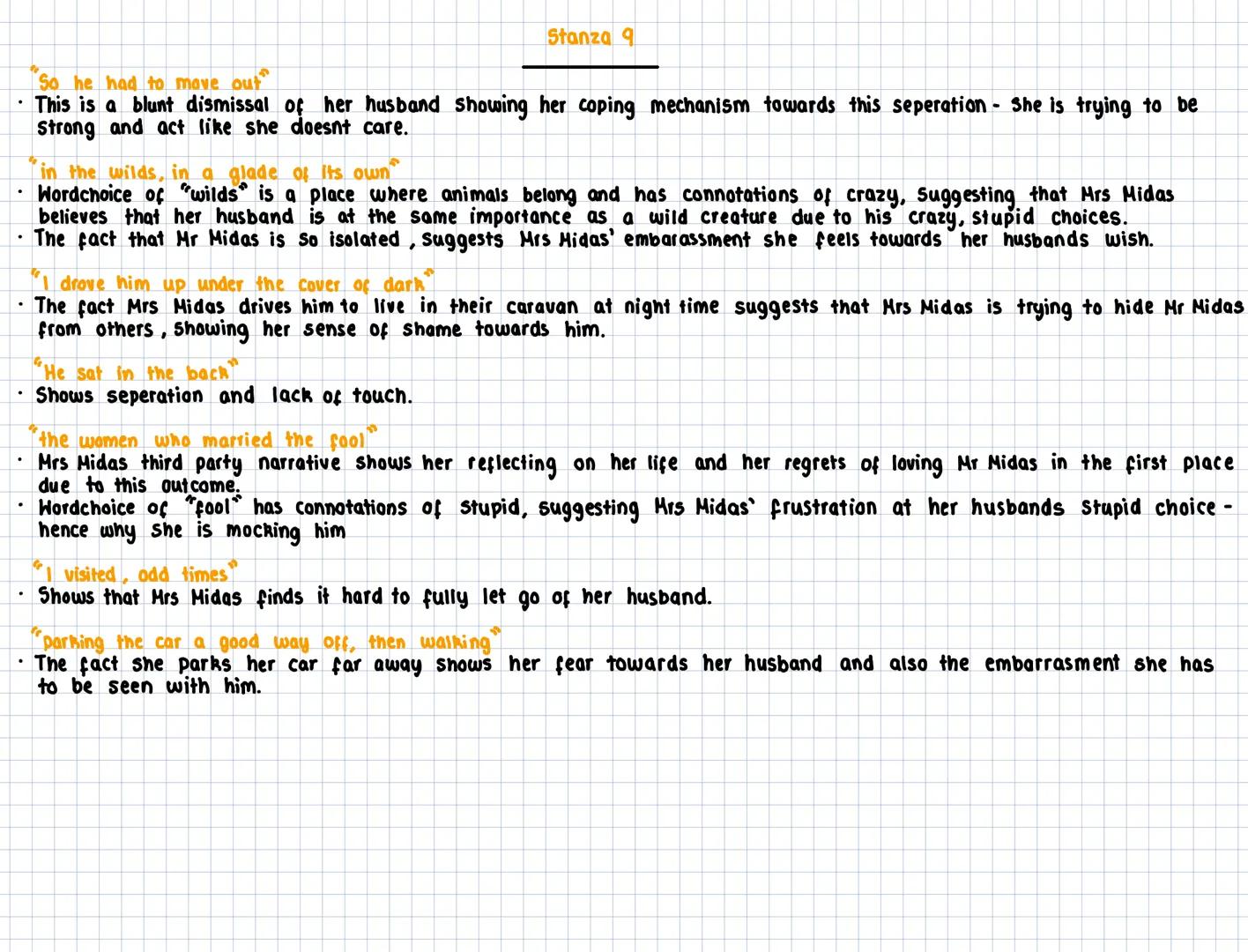 Mrs Midas
Carol ann Duffy
It was late September .I'd just poured a glass of wine, begun
to unwind, while the vegetables cooked. The kitchen