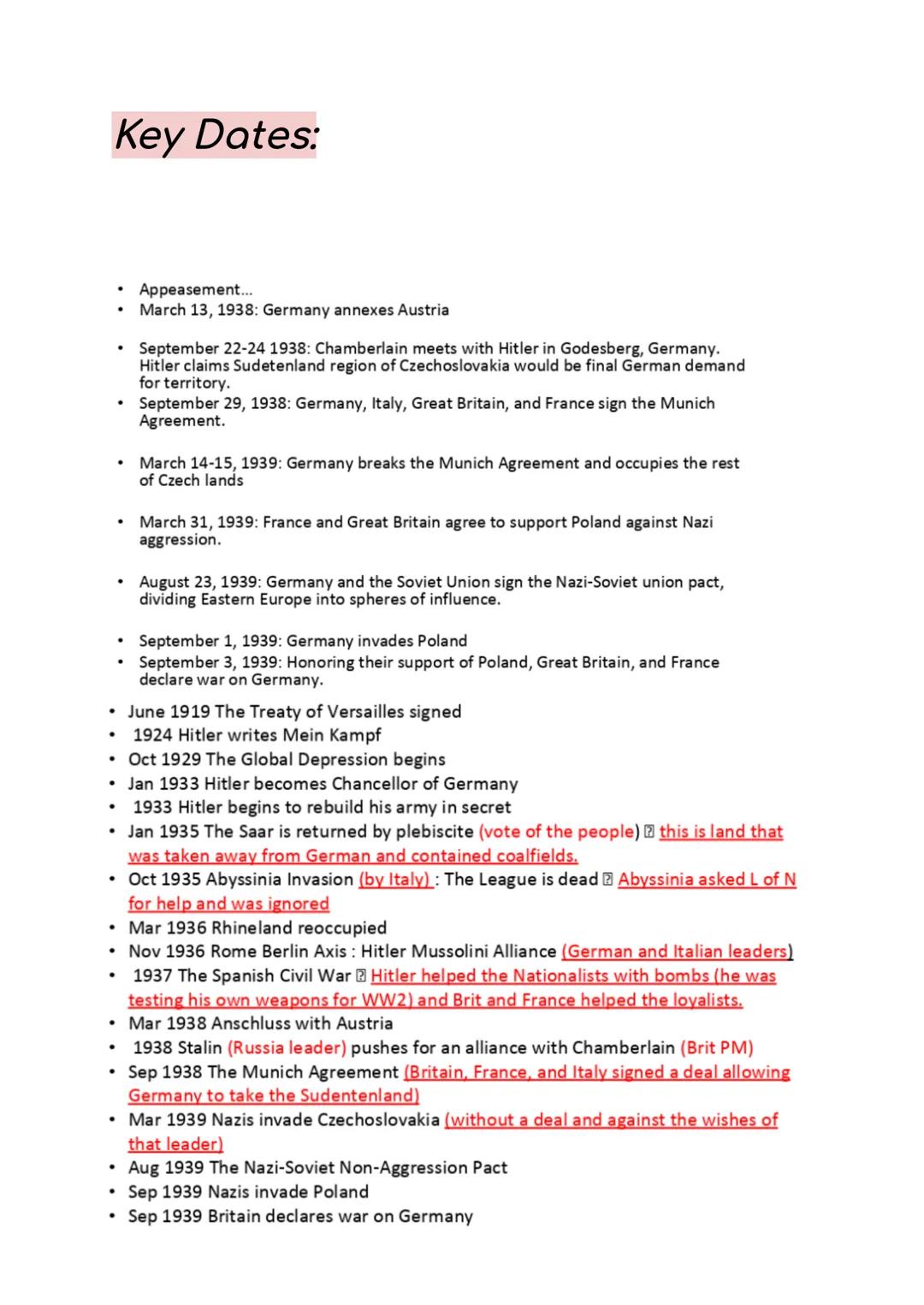 History Revision-World War 1&2
WW2
Treaty of Versailles
What was it?
-
An agreement signed by the Allies in June 1919- (Britain, France, USA