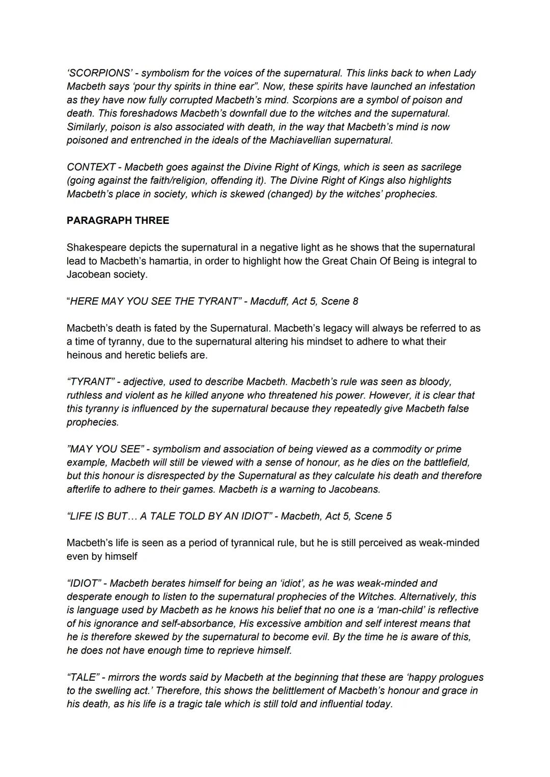 How does Shakespeare present the supernatural in Macbeth?
INTRO
- Tragedy, written in the Jacobean era
- The witches' use their supernatura