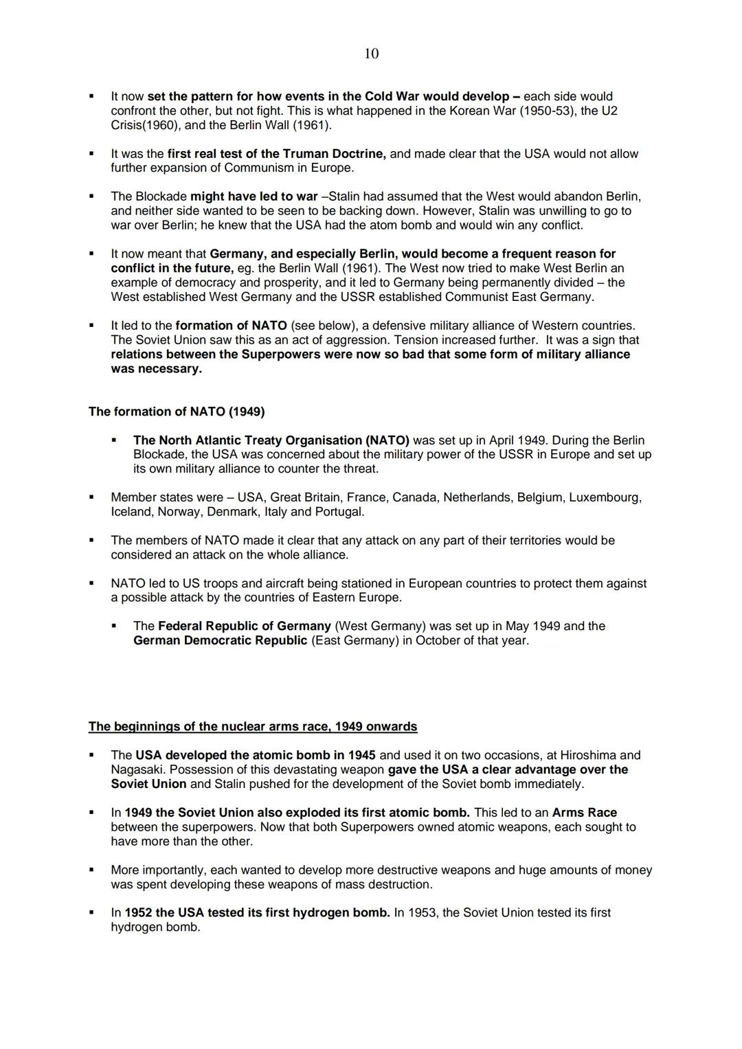 1
PAPER 1, SECTION B: CONFLICT AND TENSION 1945-1972
The origins of the Cold War up to 1949
The widening gulf between the wartime Allies
"
G