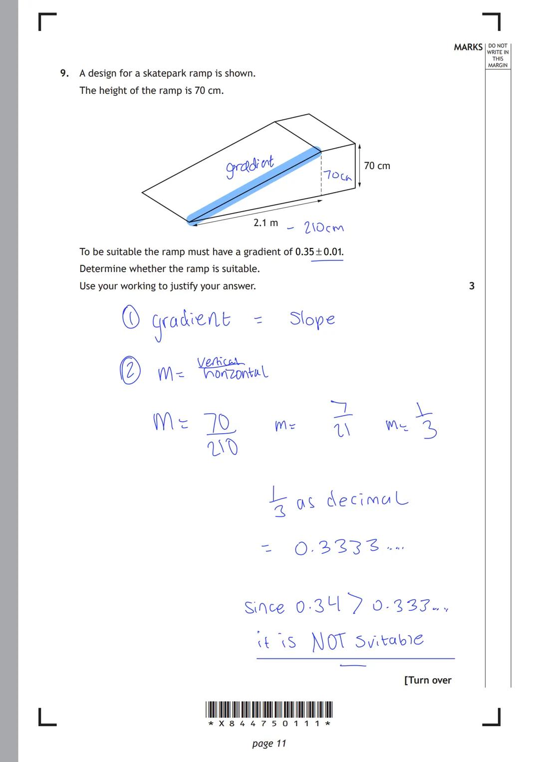 L
୮
N5
X844/75/01
FOR OFFICIAL USE
National
Qualifications
2023 MODIFIED
Mark
Applications of Mathematics
Paper 1 (Non-calculator)
THURSDAY,