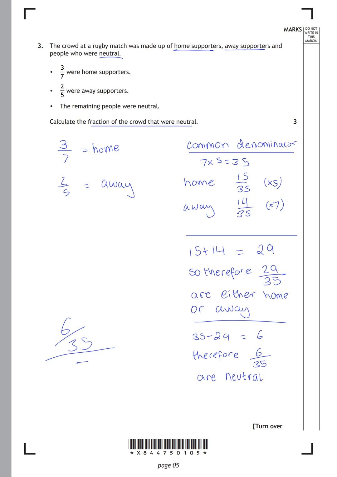 L
୮
N5
X844/75/01
FOR OFFICIAL USE
National
Qualifications
2023 MODIFIED
Mark
Applications of Mathematics
Paper 1 (Non-calculator)
THURSDAY,