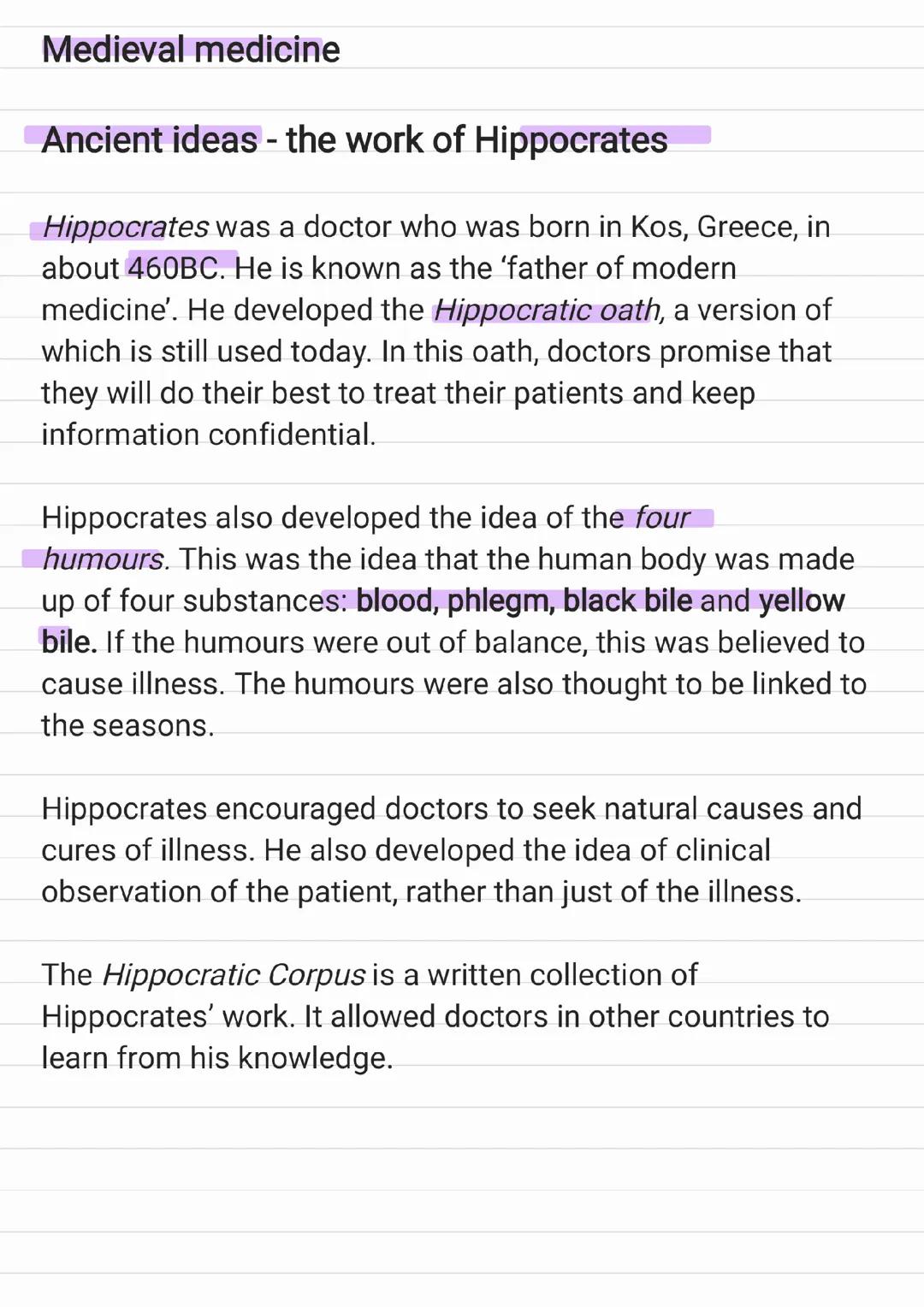 Hippocrates and Galen