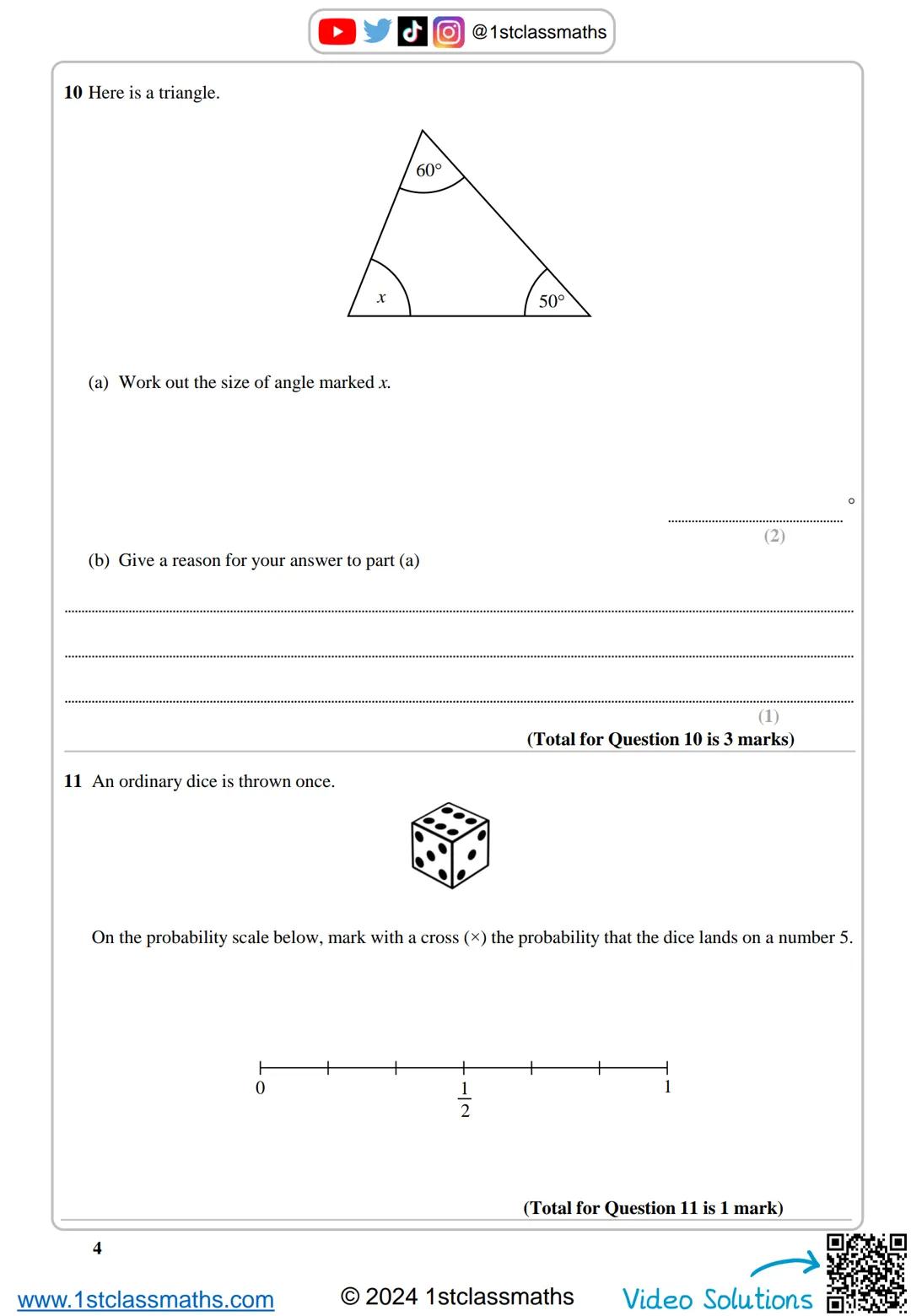 Video Solutions
1st
st Class
Maths
PRACTICE PAPER FOR
量
Edexcel Paper 1F
(June 2024)
SCAN ME
▬▬▬▬▬▬▬▬▬▬▬▬▬▬
Disclaimer
▬▬▬▬▬▬▬▬▬▬▬▬▬▬▬
This
