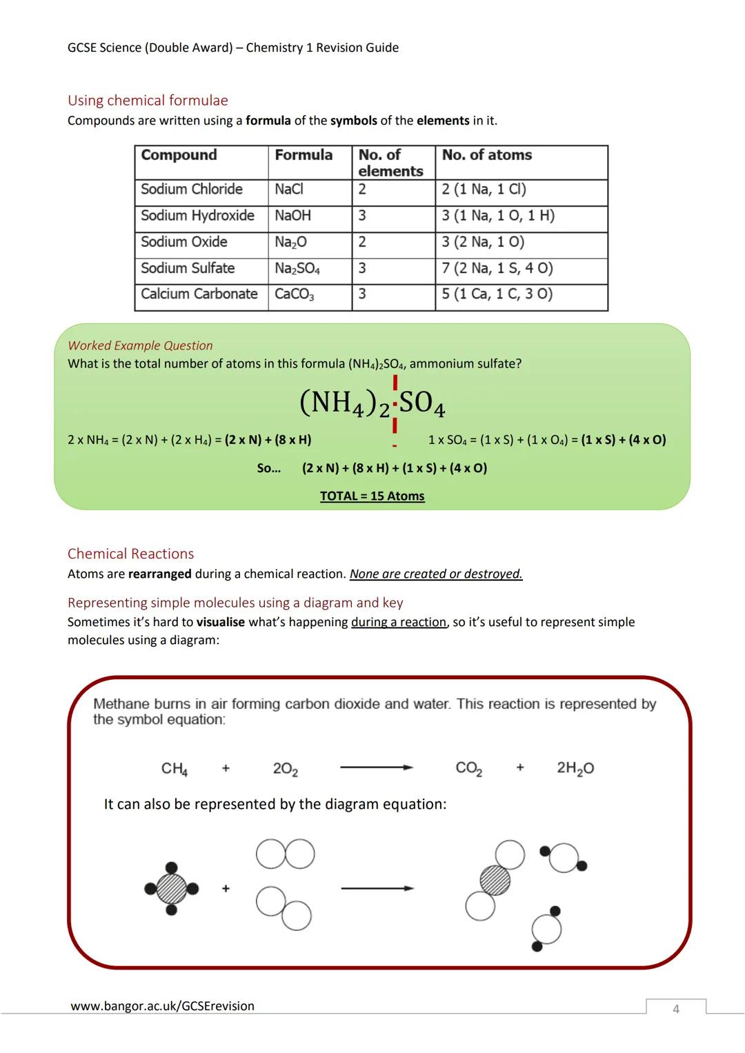 GCSE Science (Double Award) - Chemistry 1 Revision Guide
Contents
Contents
1
Group 7 The Halogens
Identifying hydrogen gas
Identifying lons